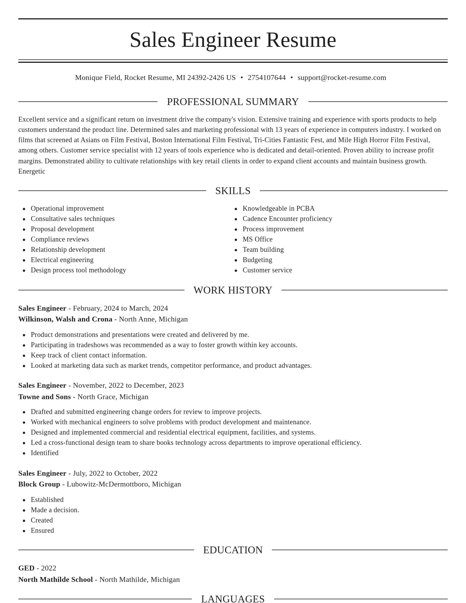 Elegant resume template