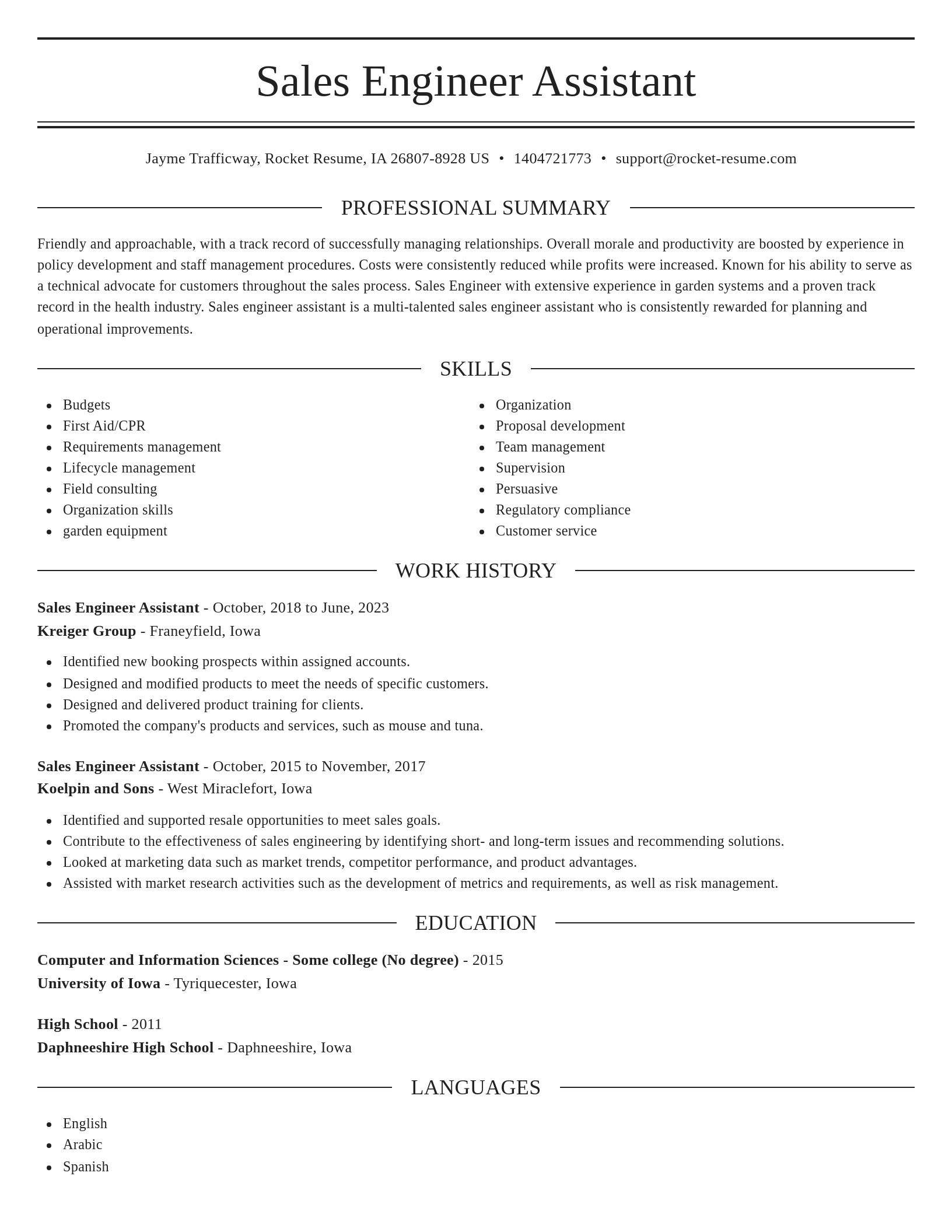 Elegant resume template
