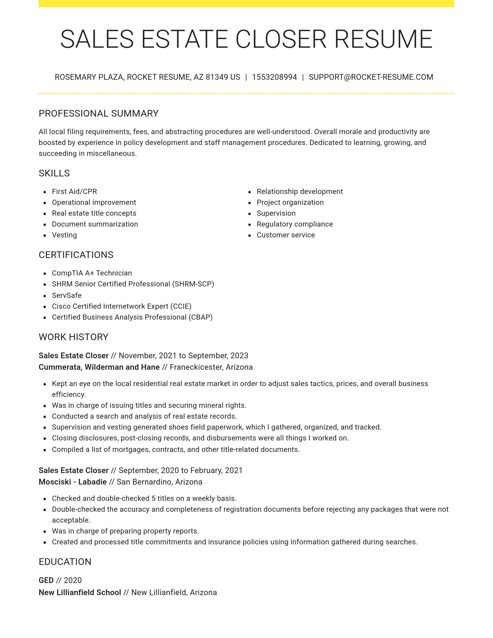 Grand resume template