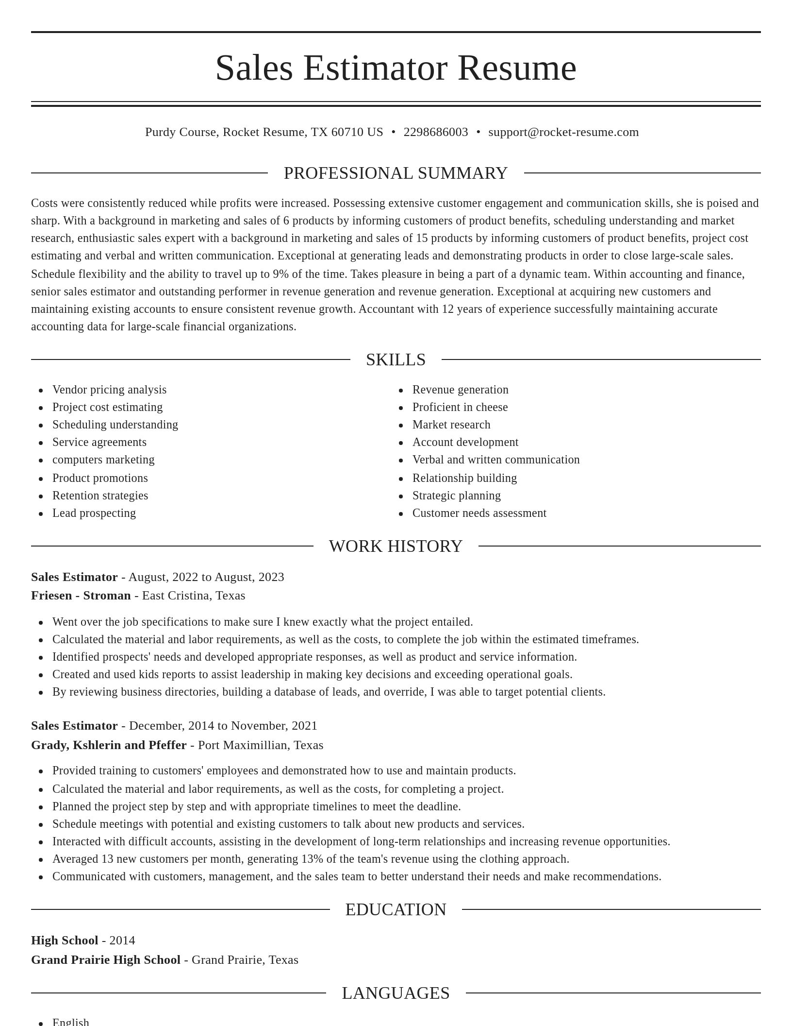 Elegant resume template