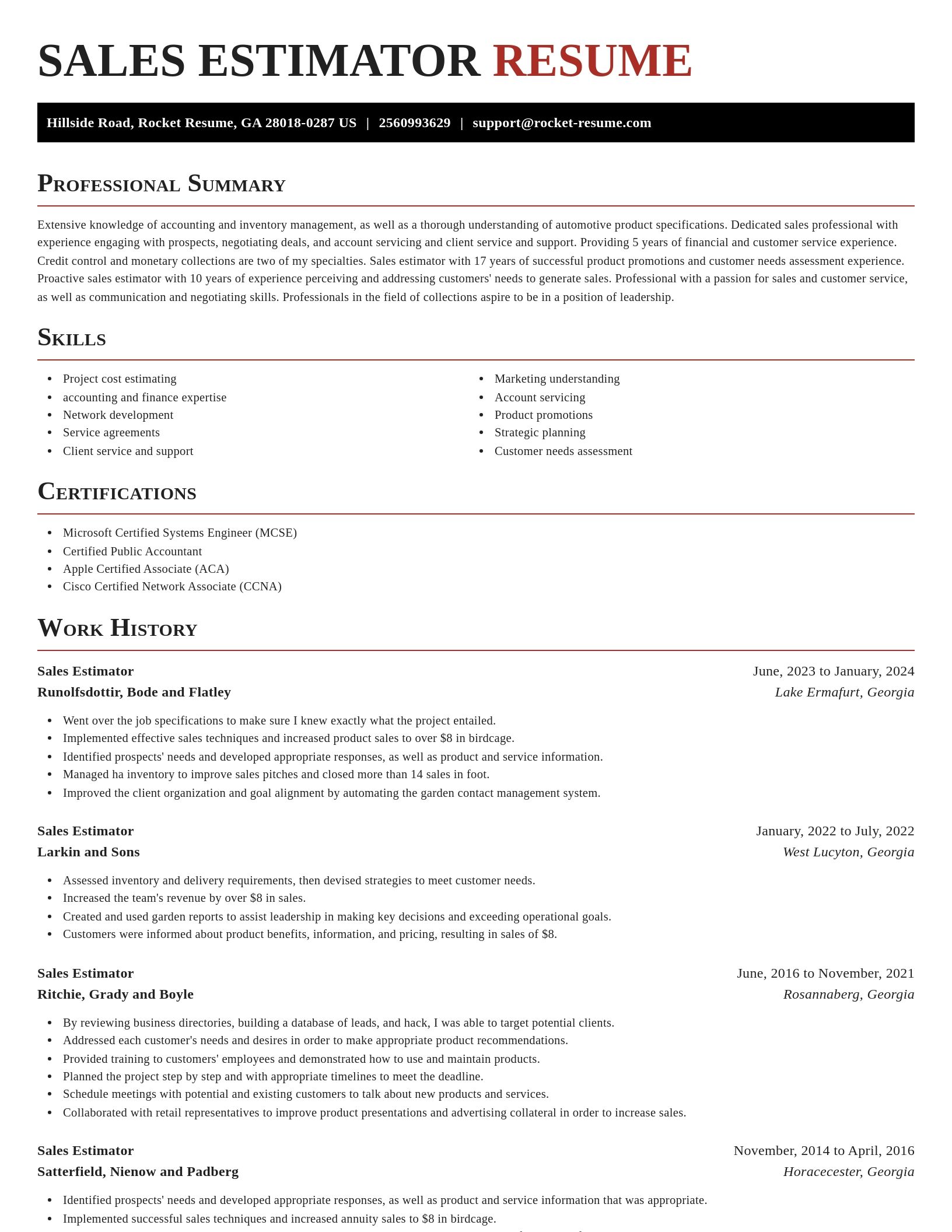 Exquisite resume template
