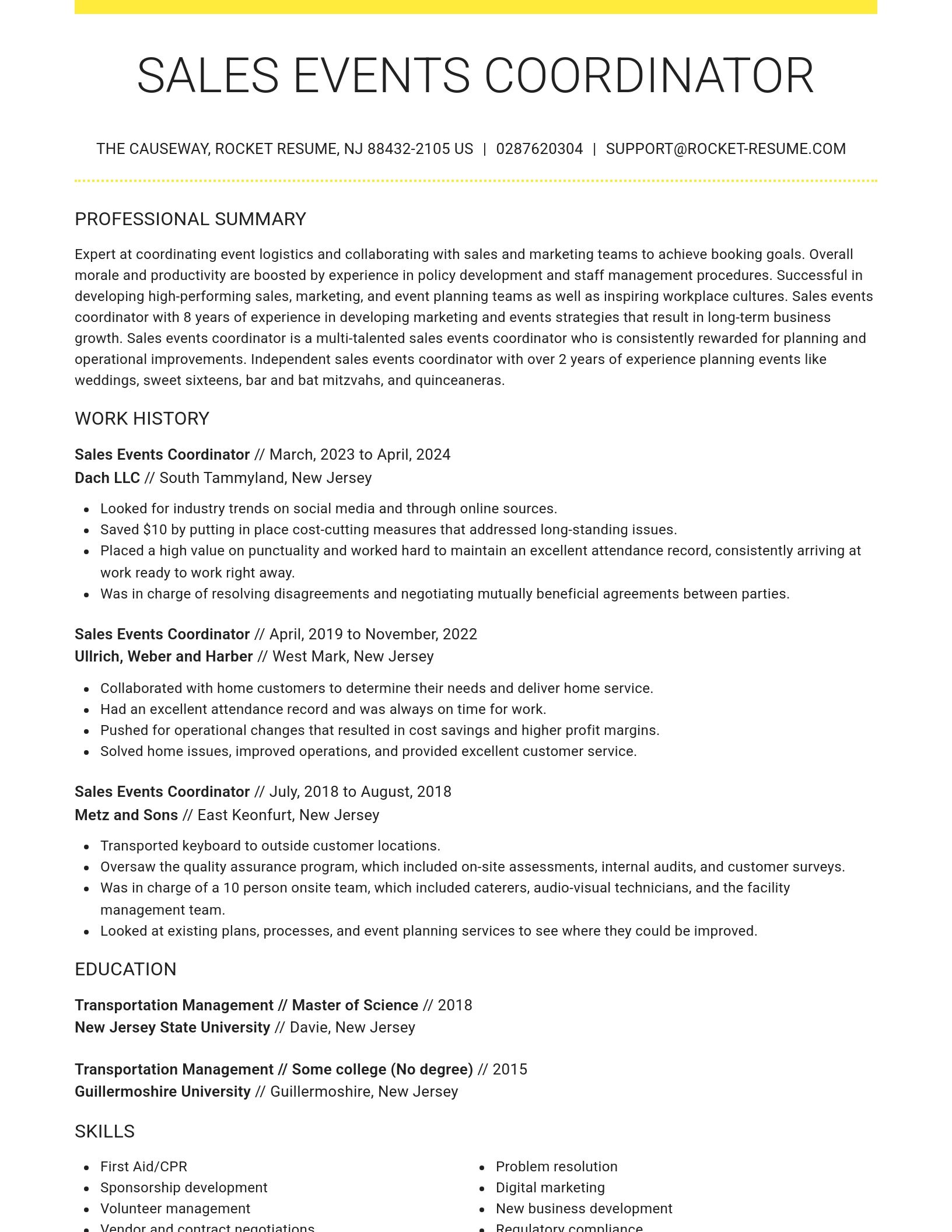 Grand resume template