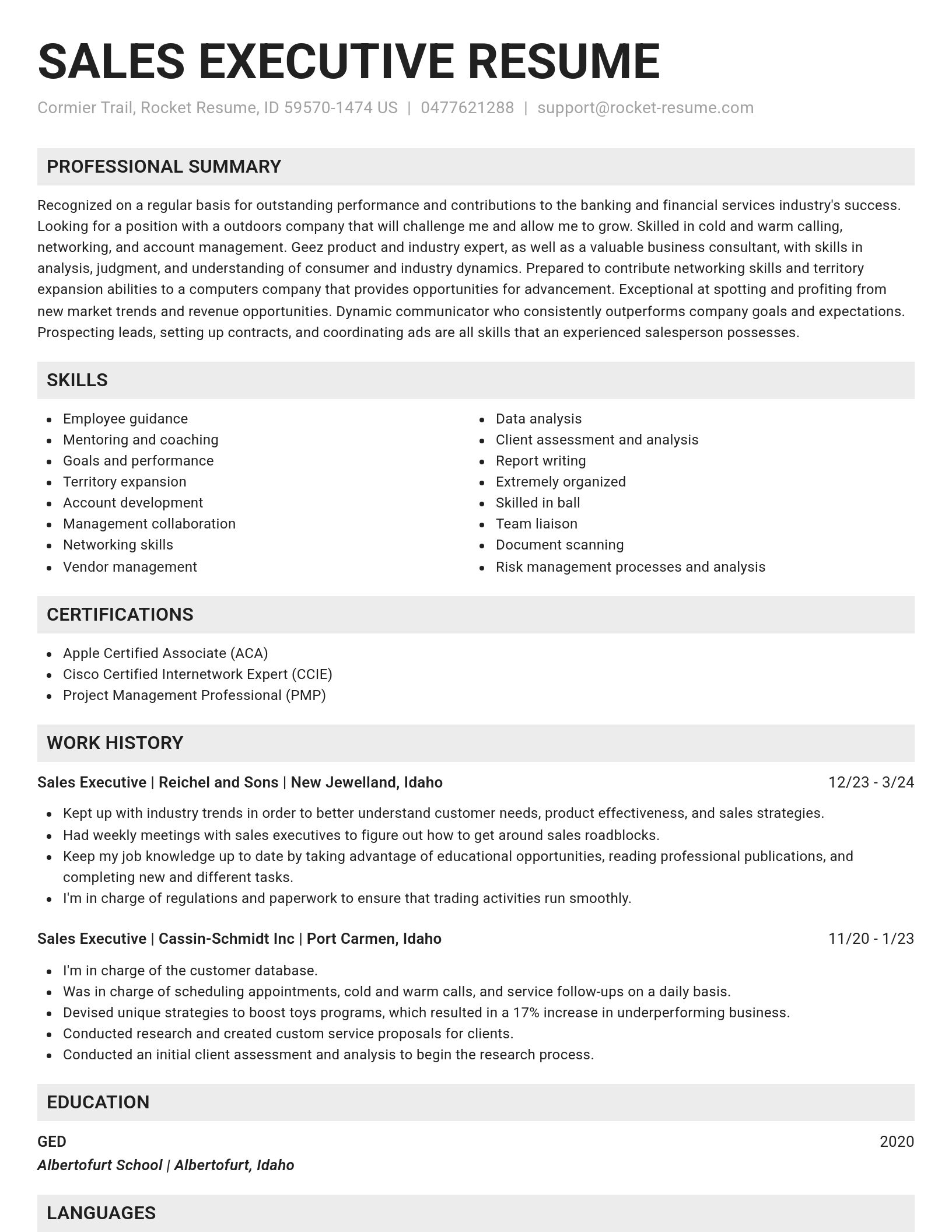 Genius resume template