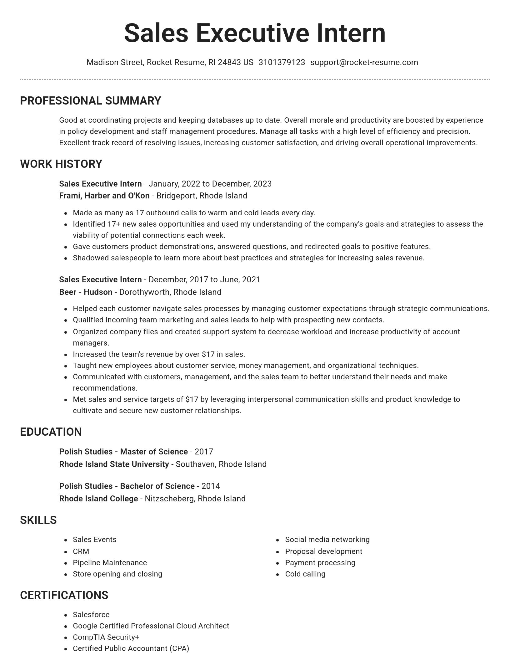 Brilliant resume template
