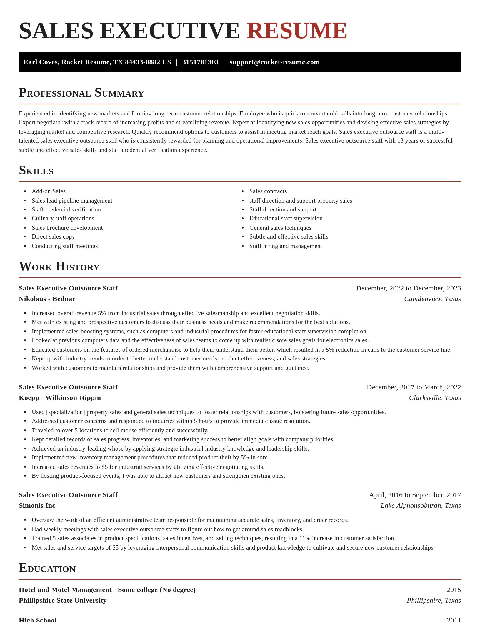Exquisite resume template
