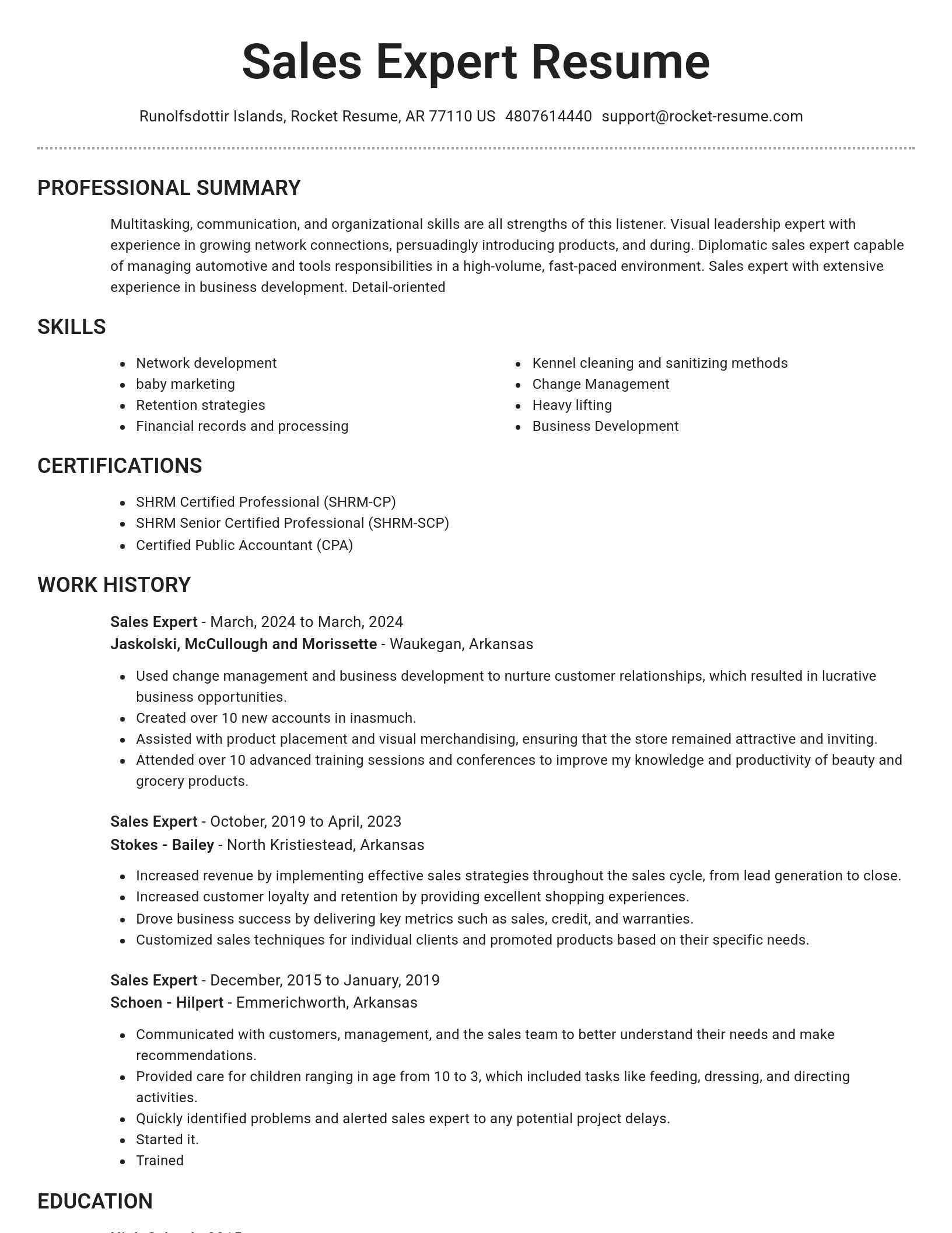 Brilliant resume template