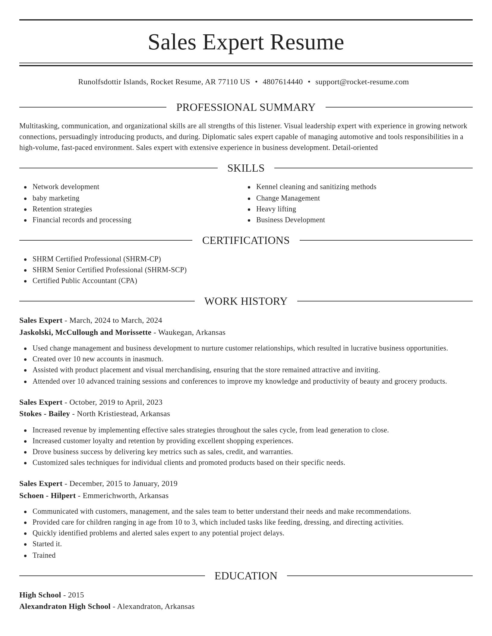 Elegant resume template
