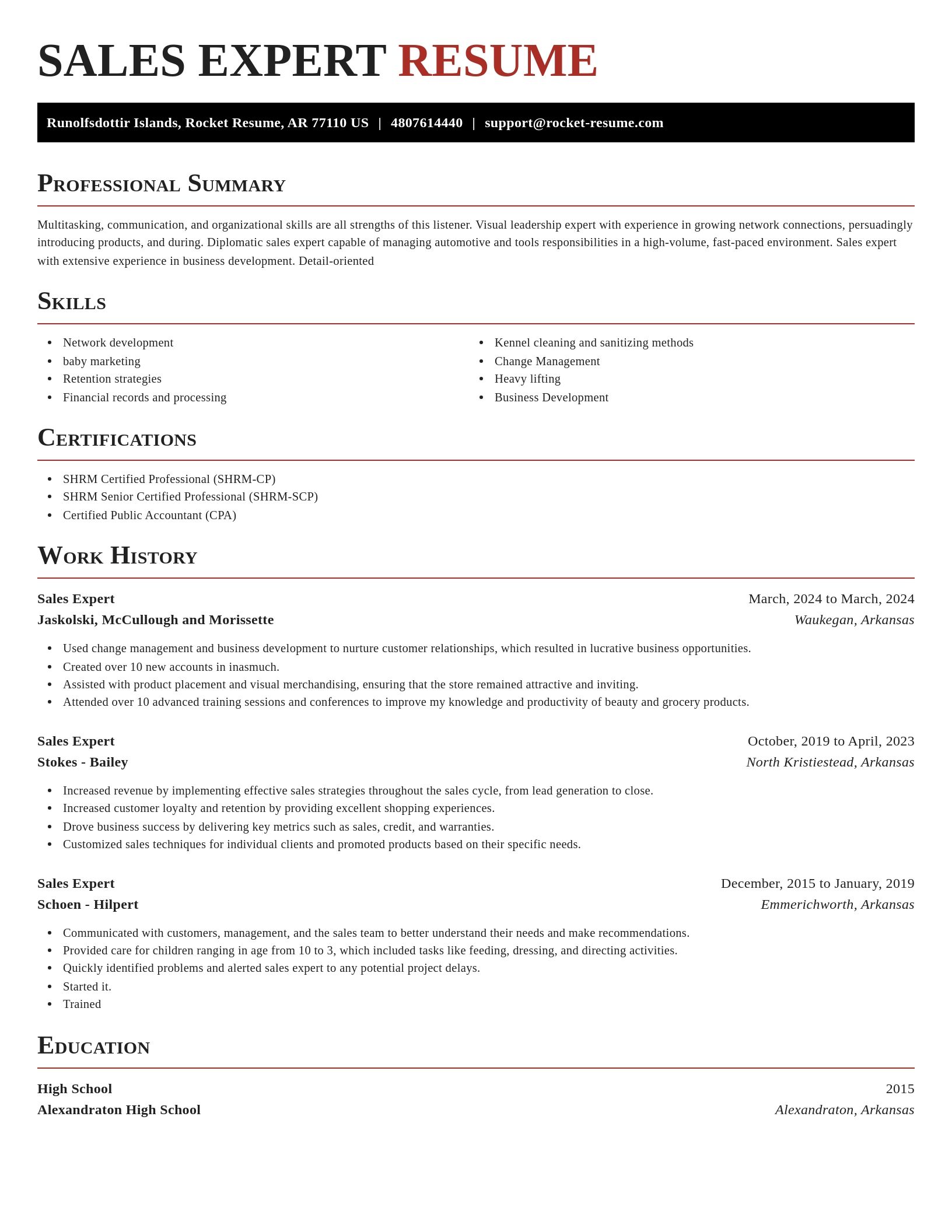 Exquisite resume template