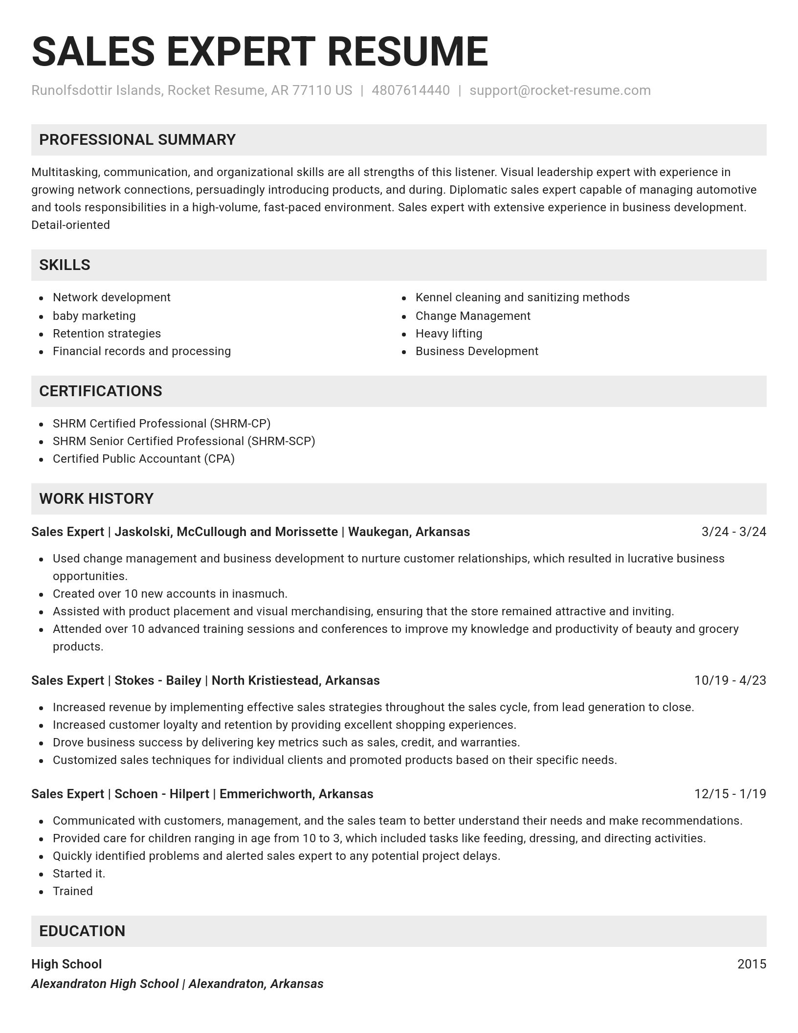 Genius resume template