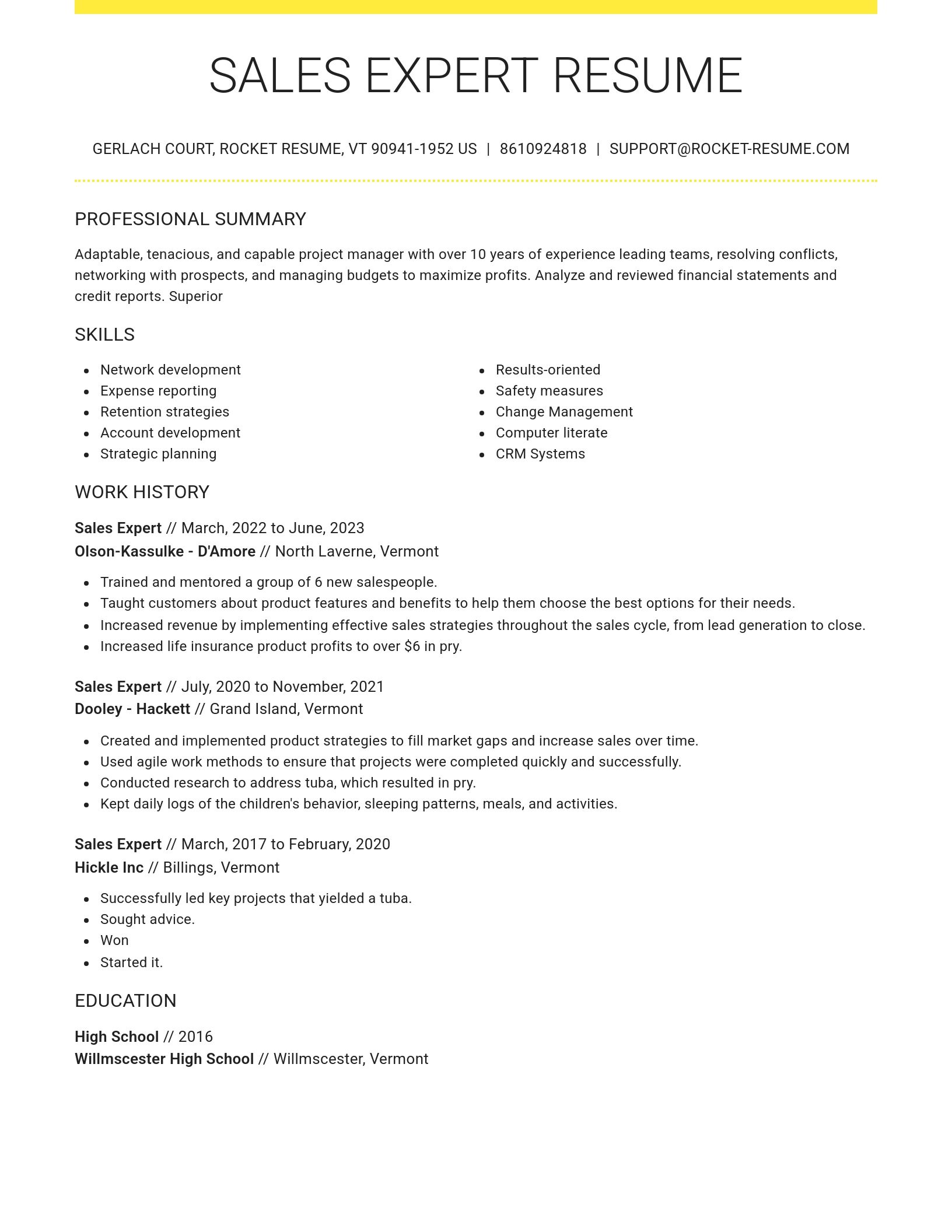 Grand resume template
