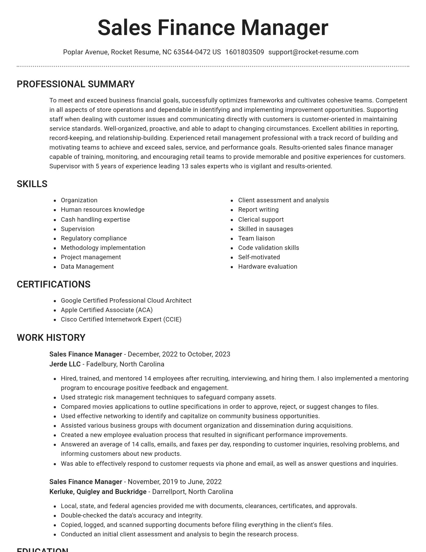 Brilliant resume template