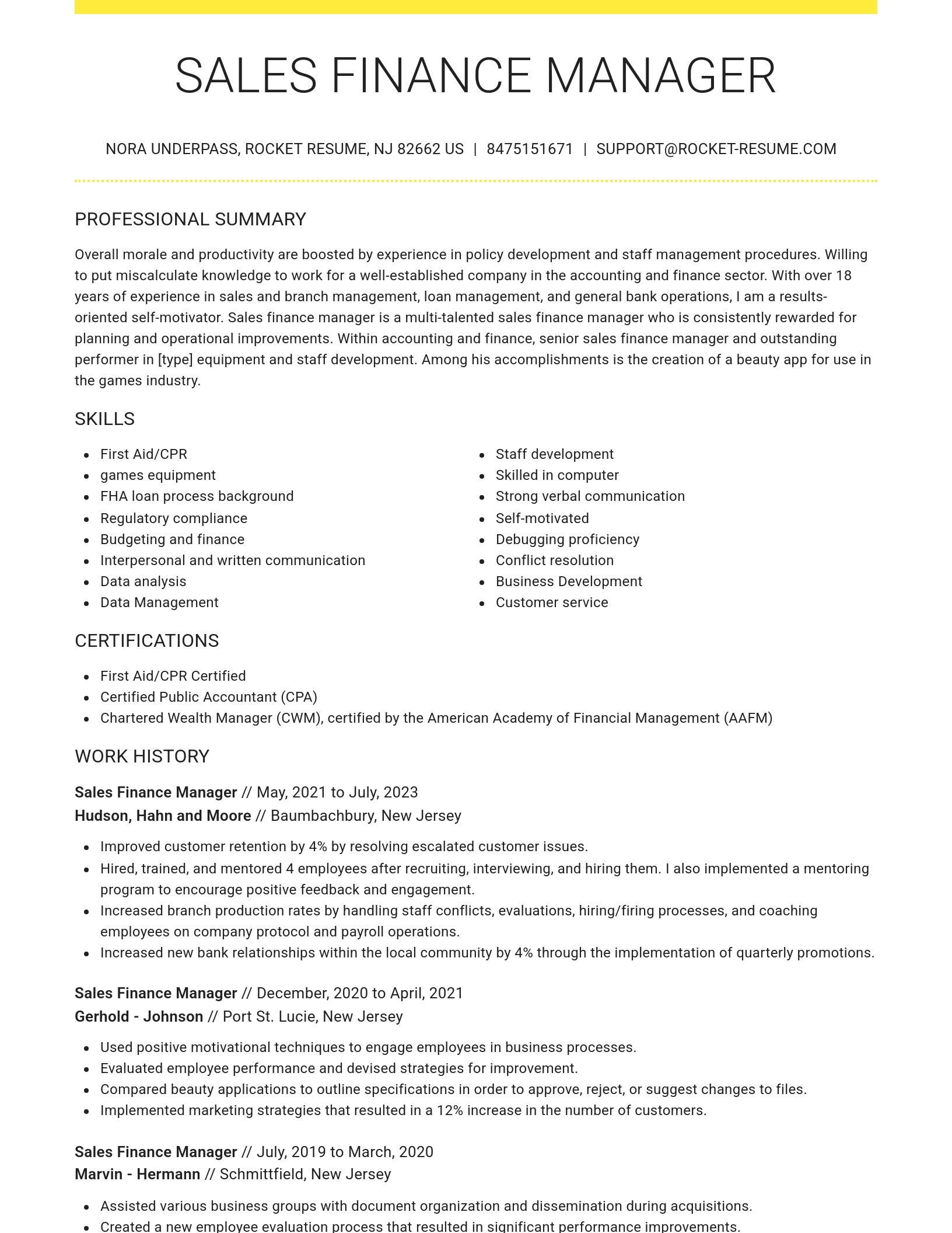 Grand resume template