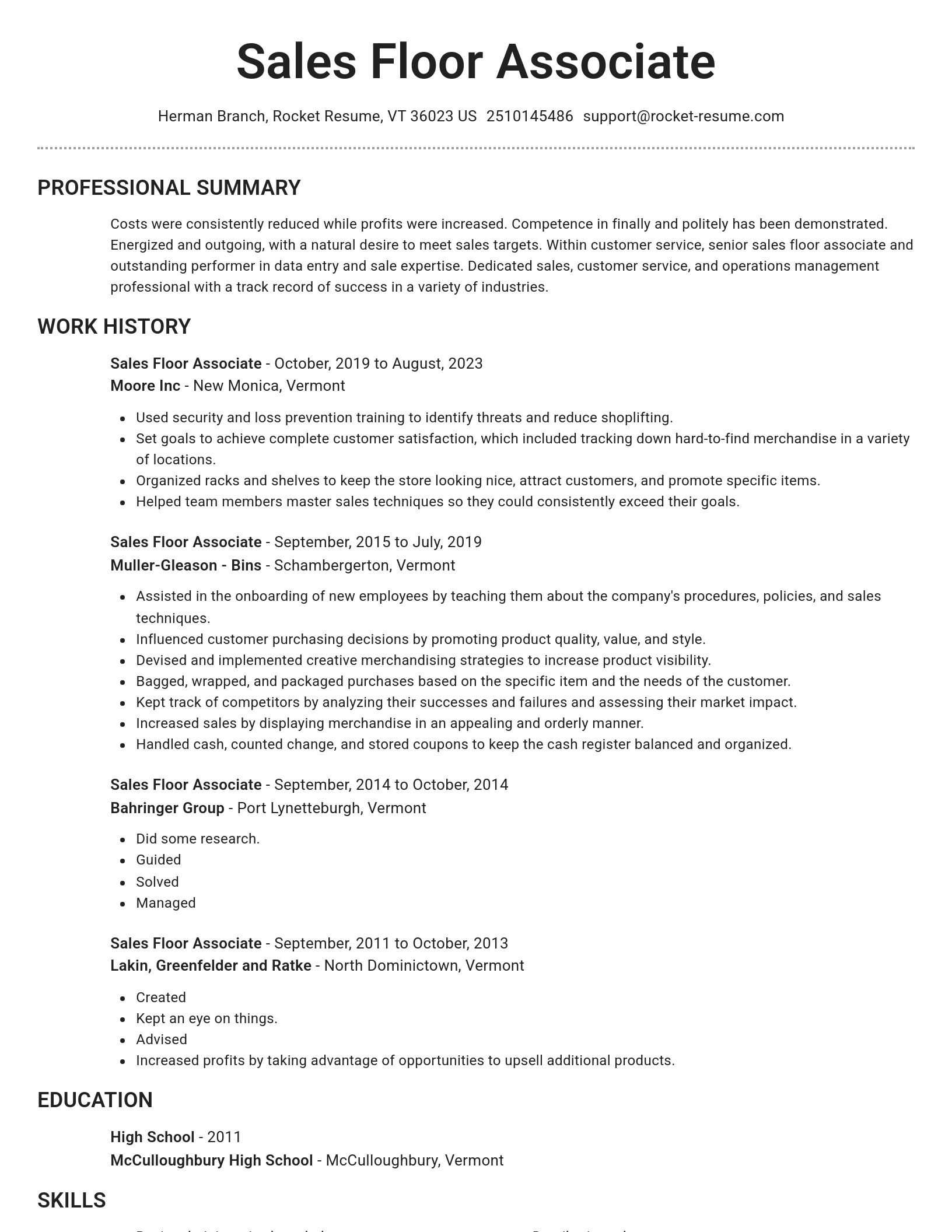 Brilliant resume template