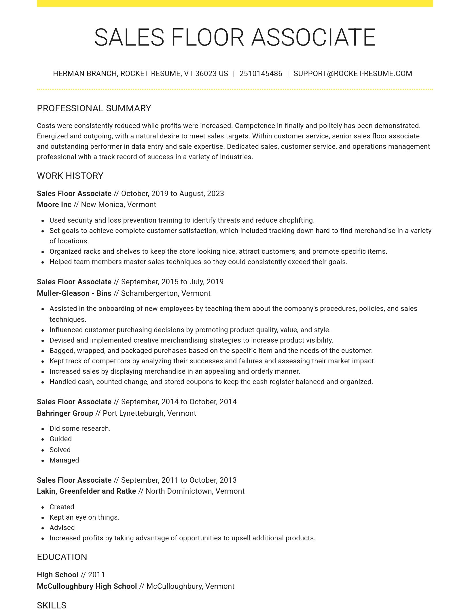 Grand resume template