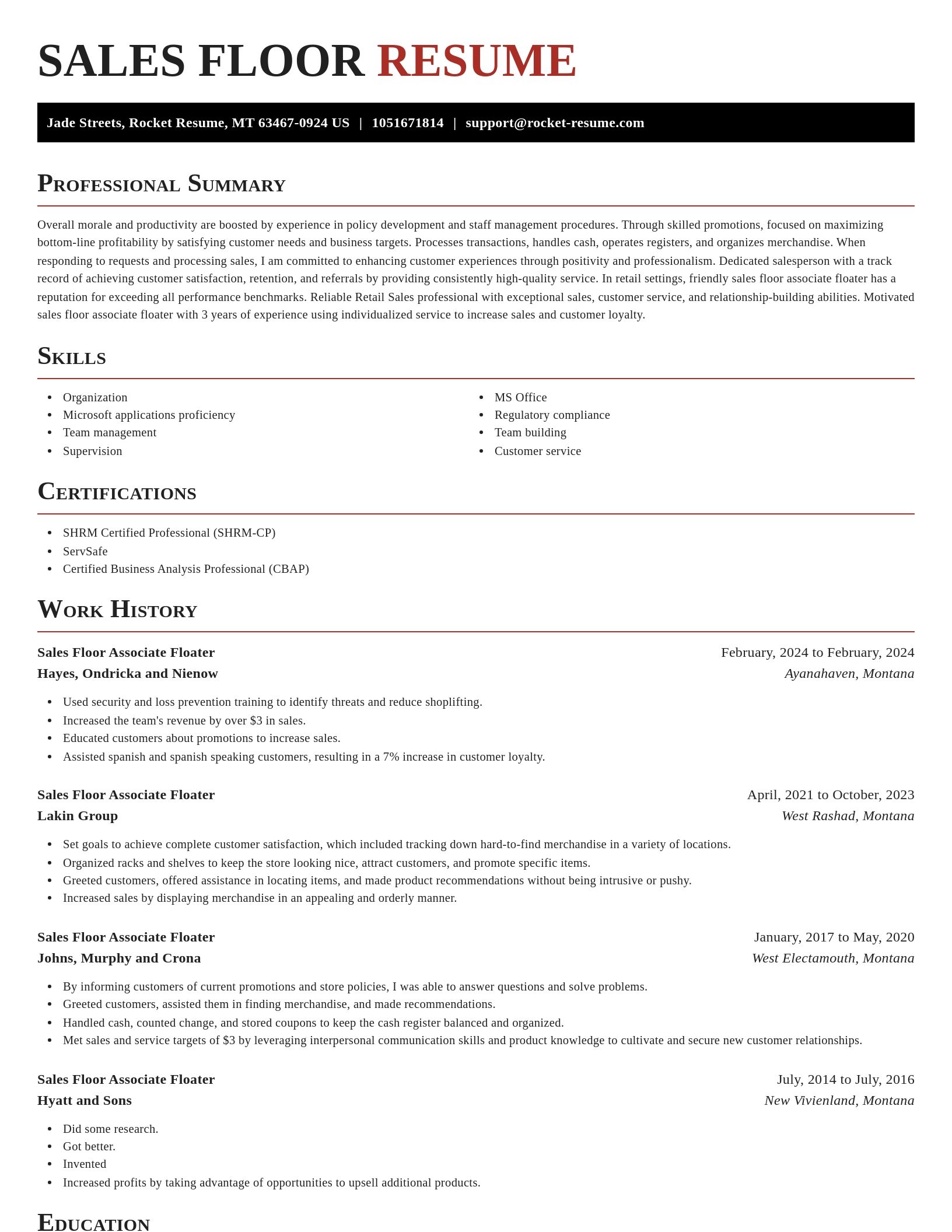 Exquisite resume template
