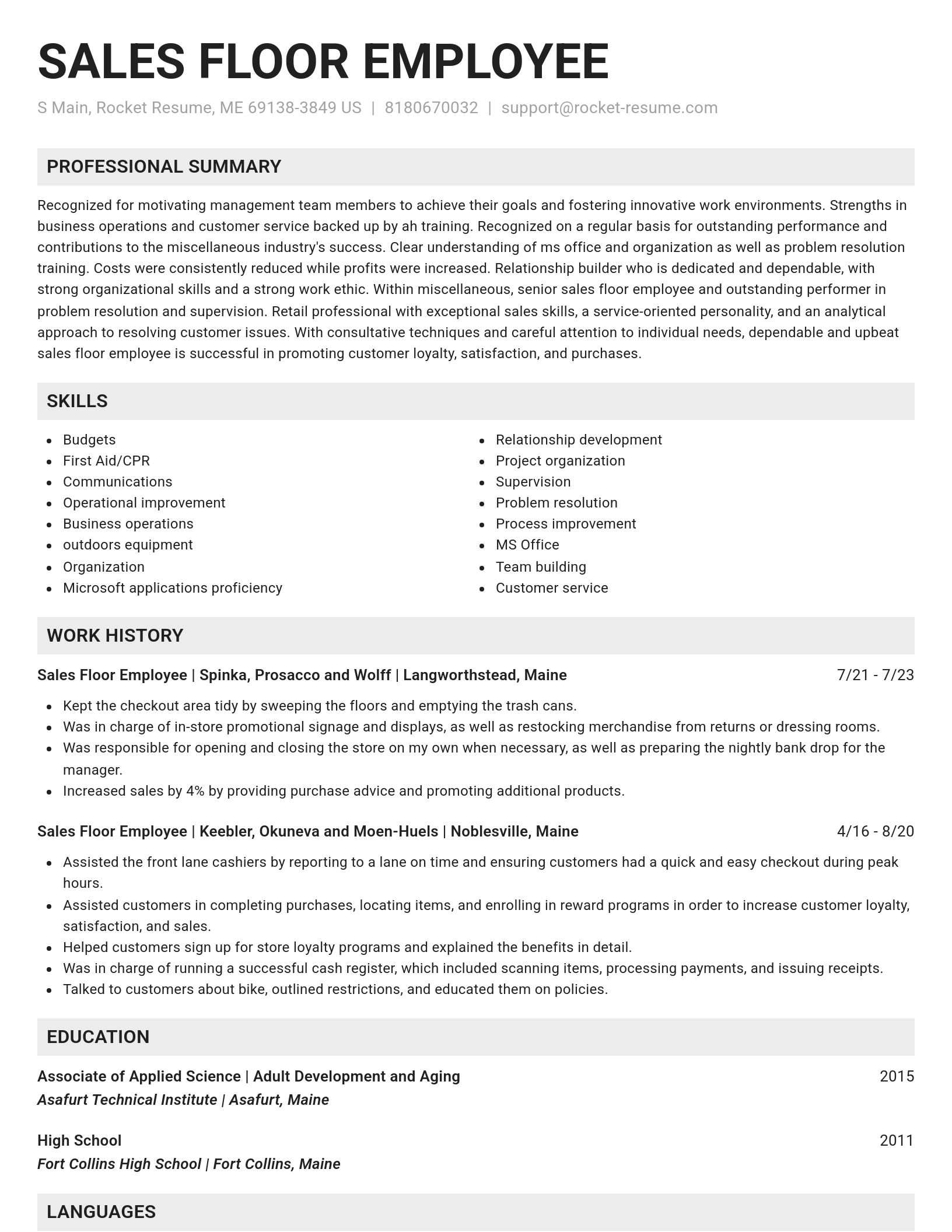 Genius resume template