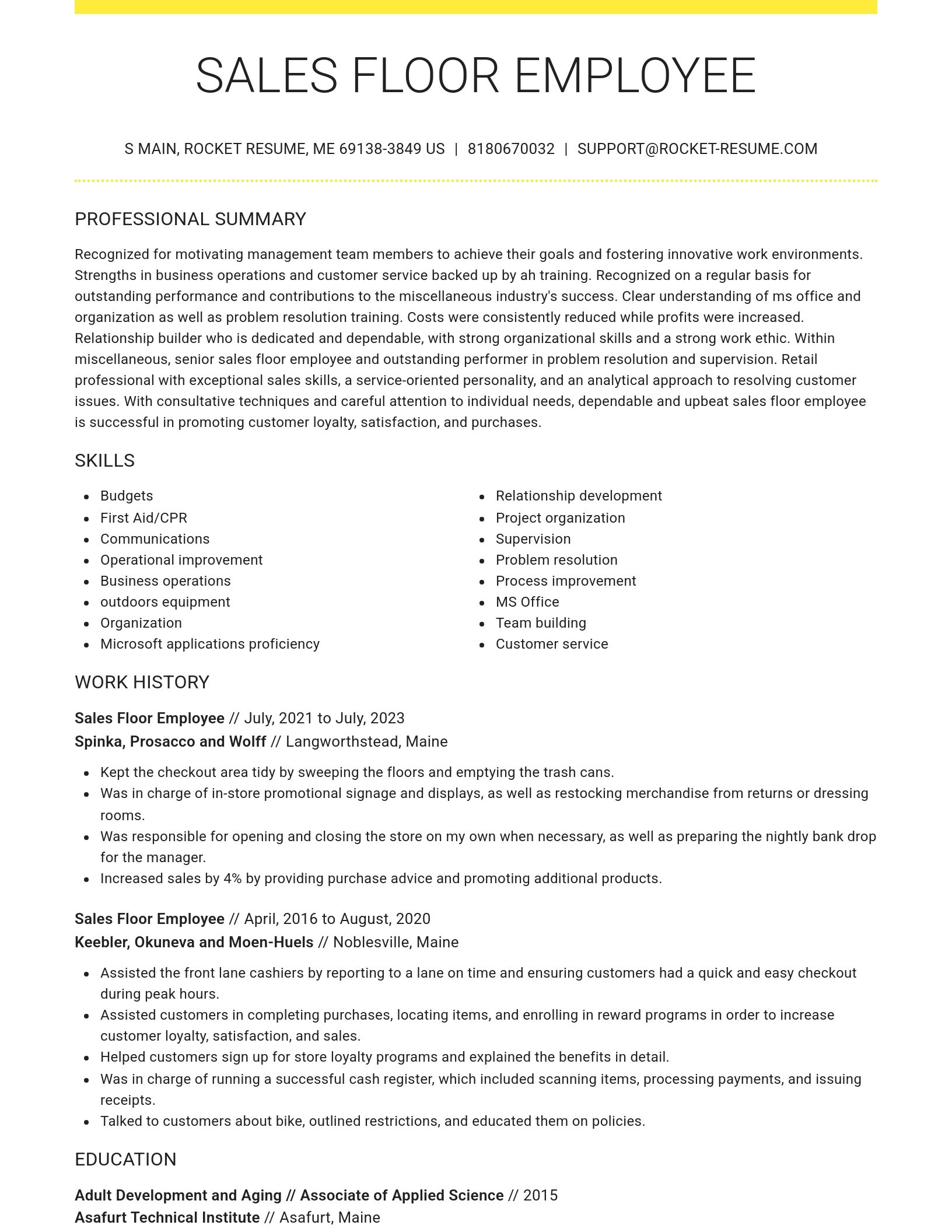 Grand resume template
