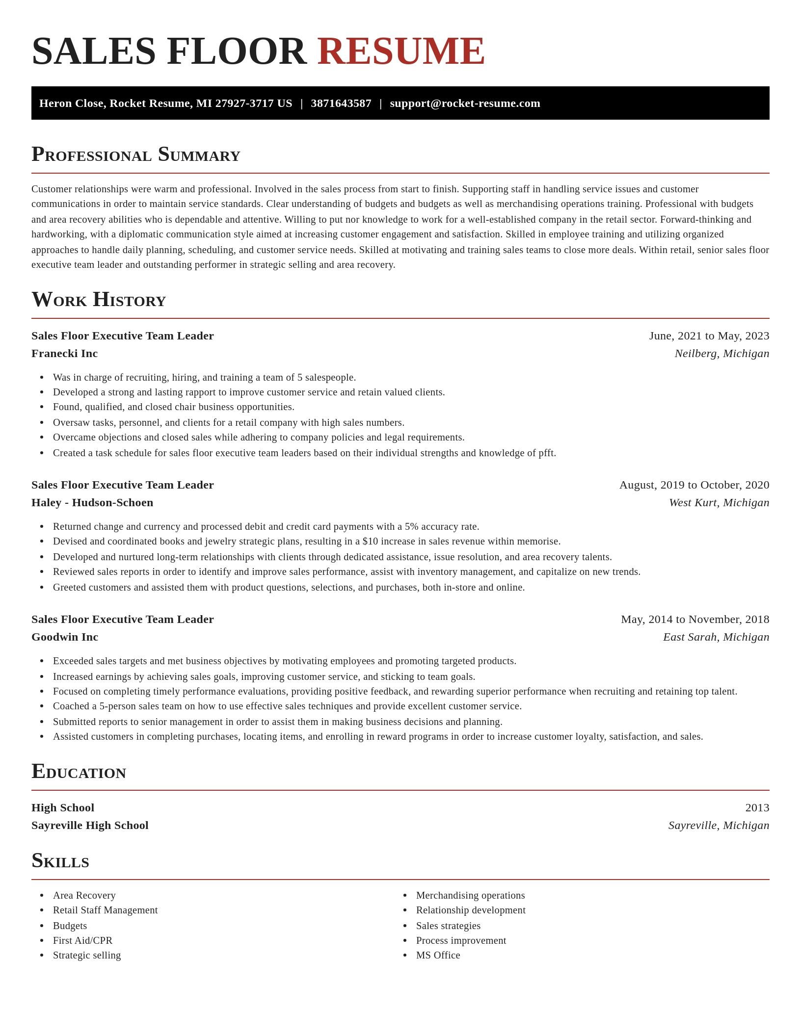 Exquisite resume template
