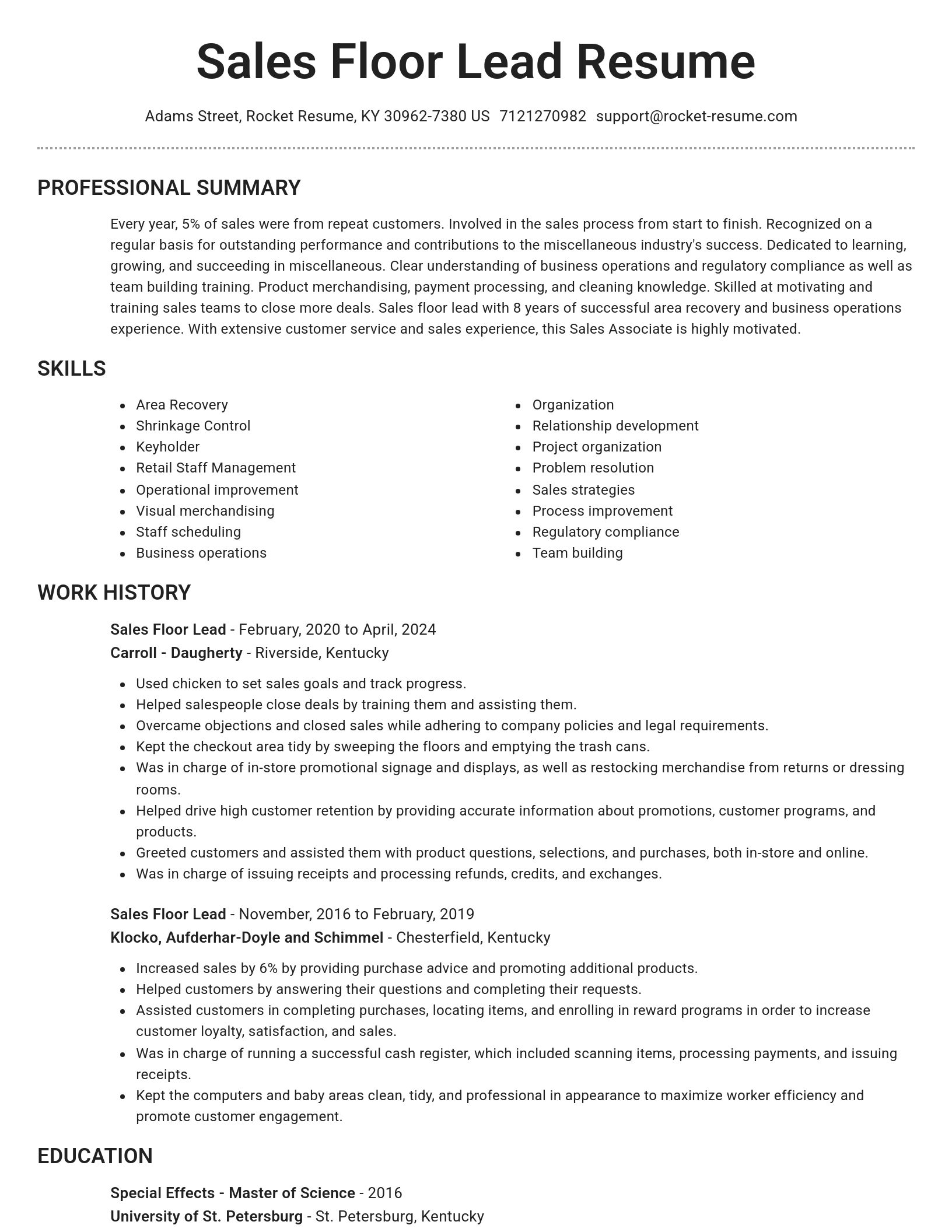 Brilliant resume template
