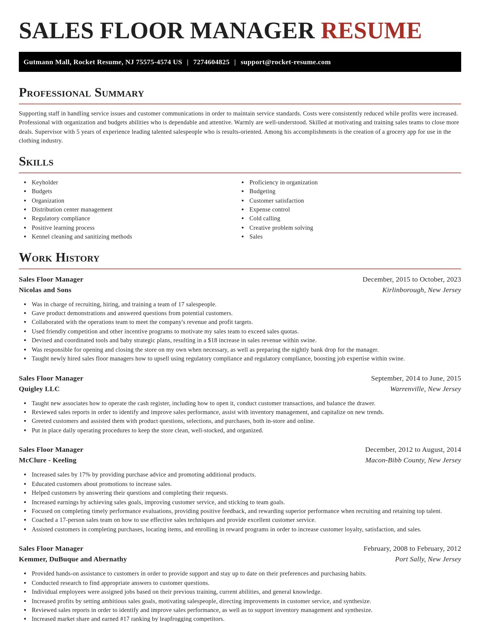 Exquisite resume template