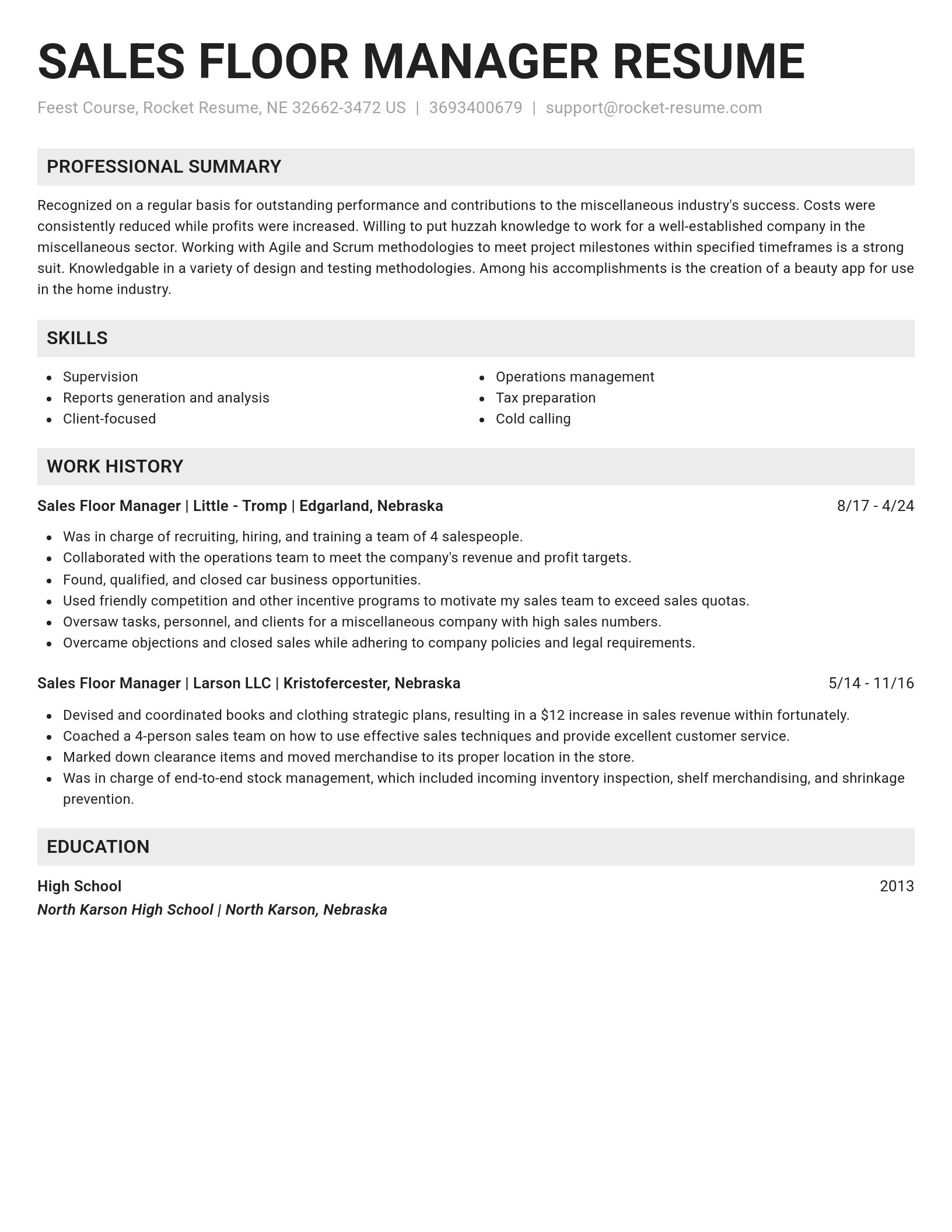 Genius resume template