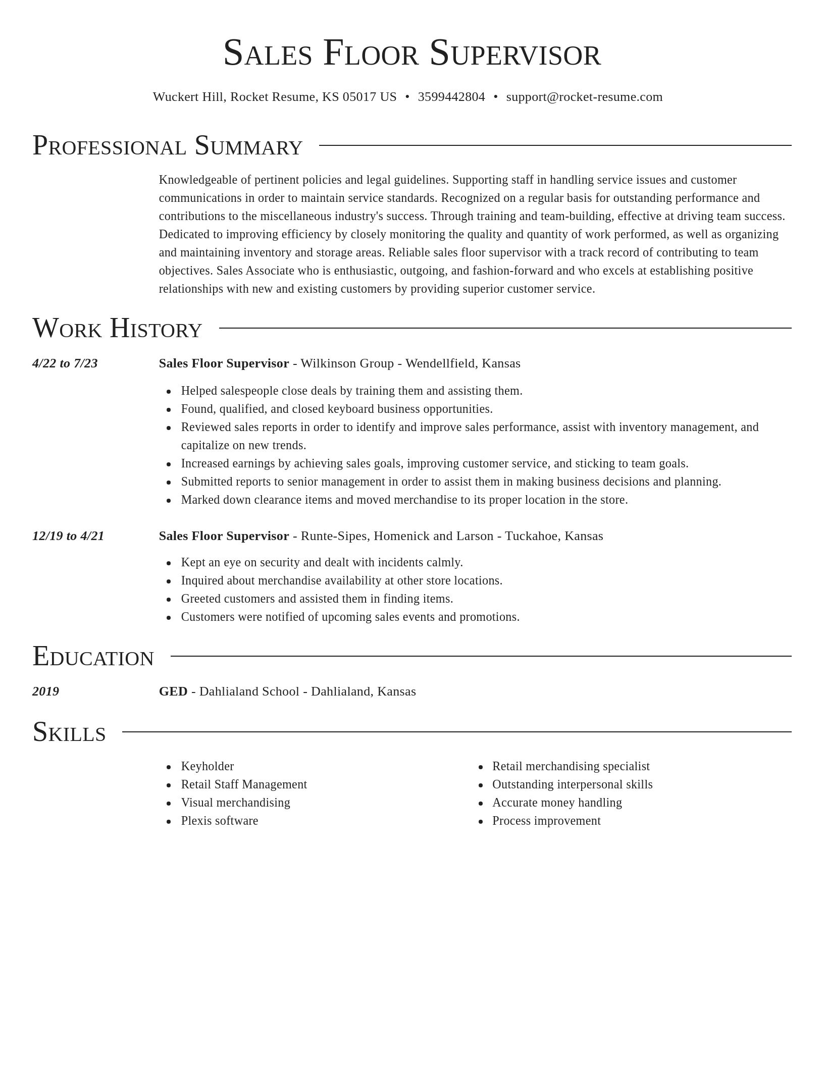 Director resume template
