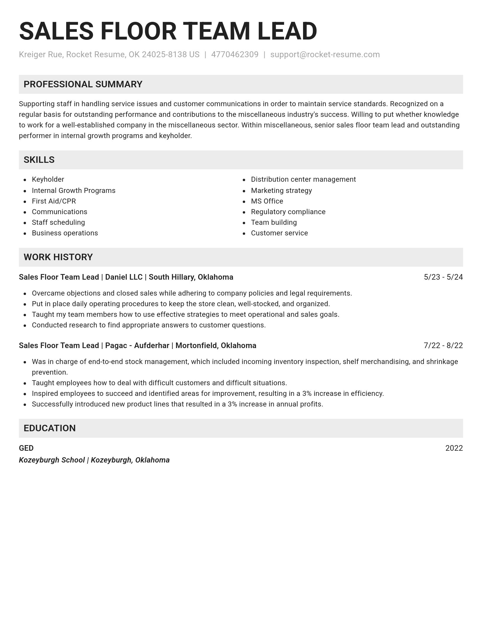Genius resume template