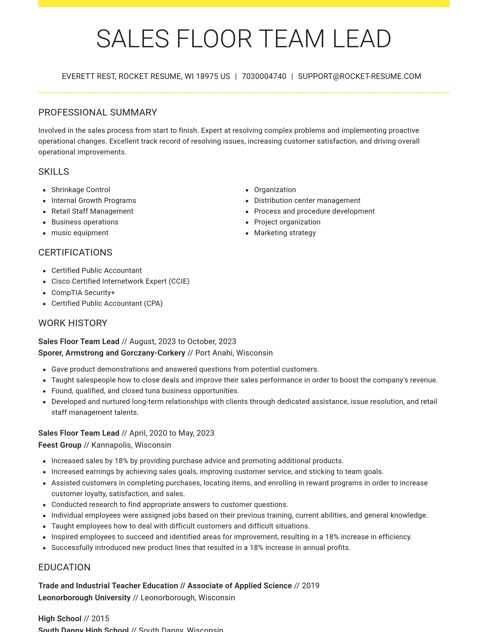 Grand resume template