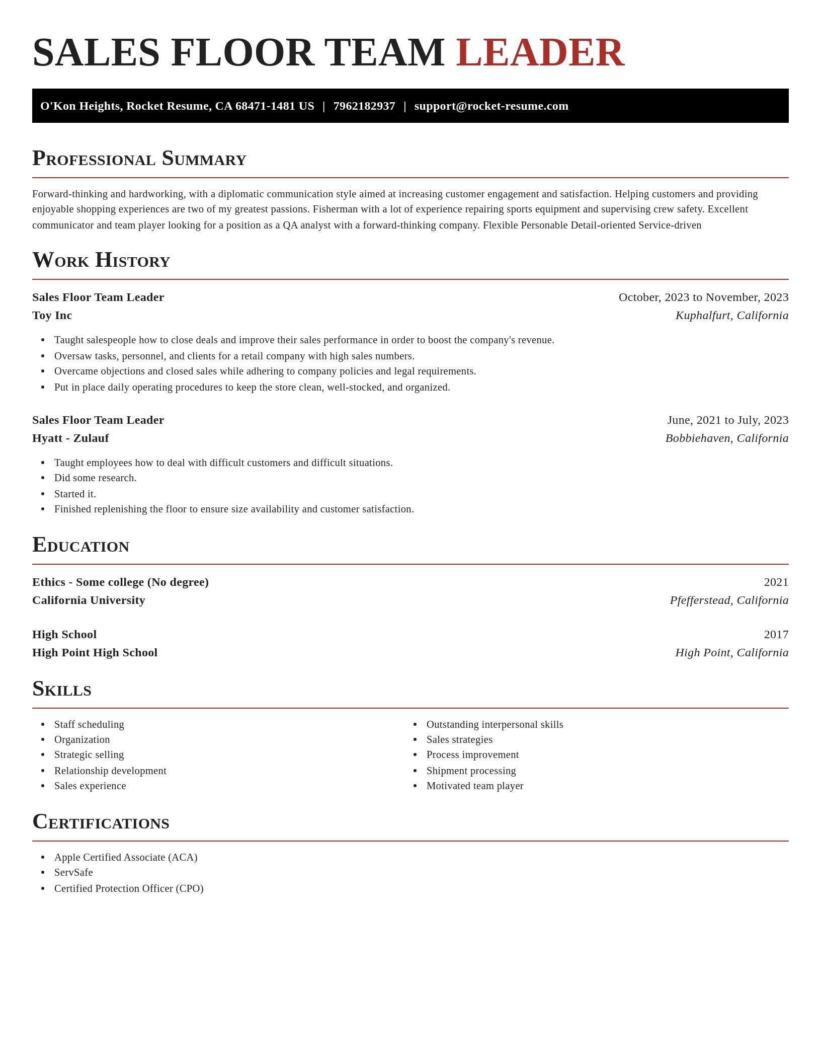 Exquisite resume template