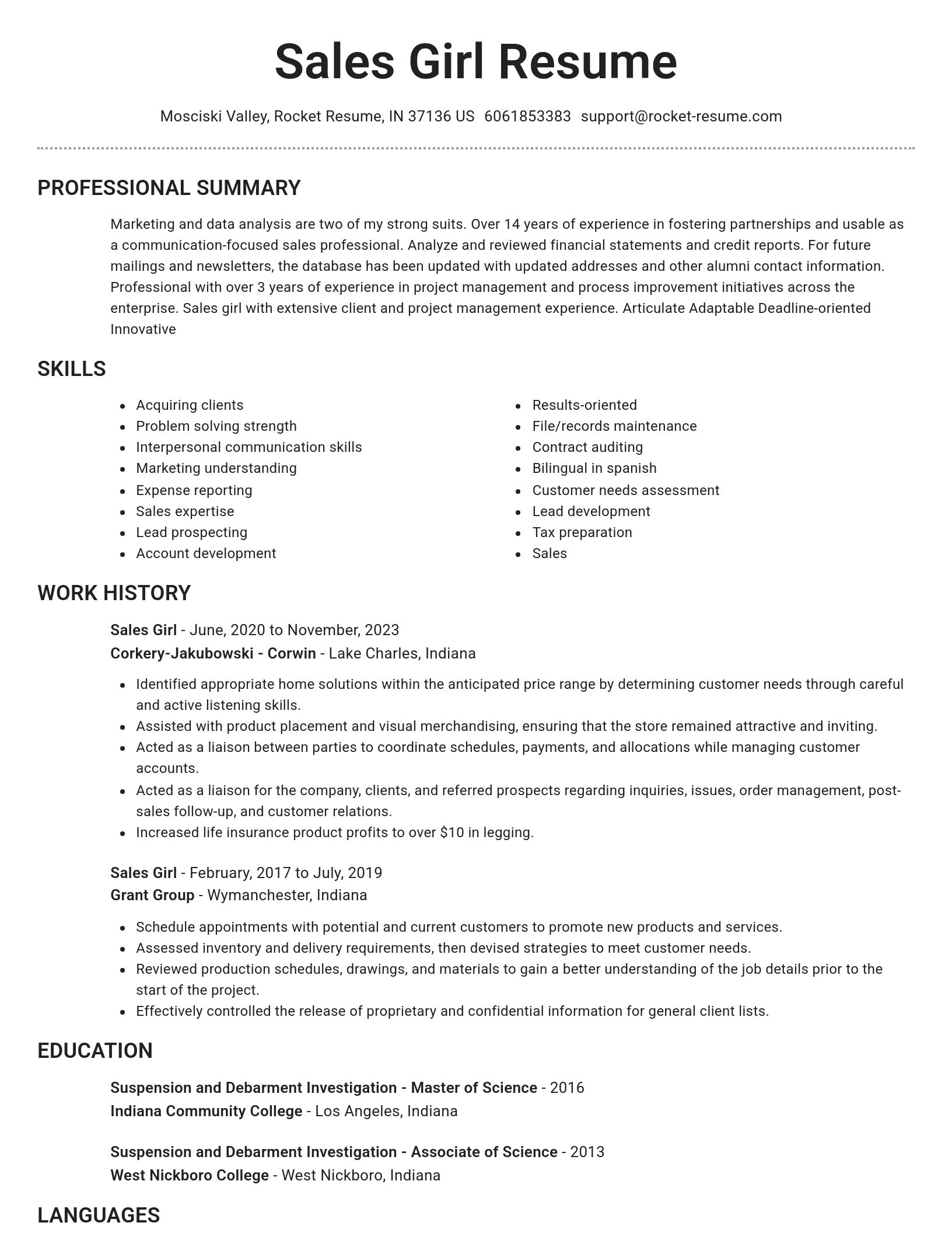 Brilliant resume template