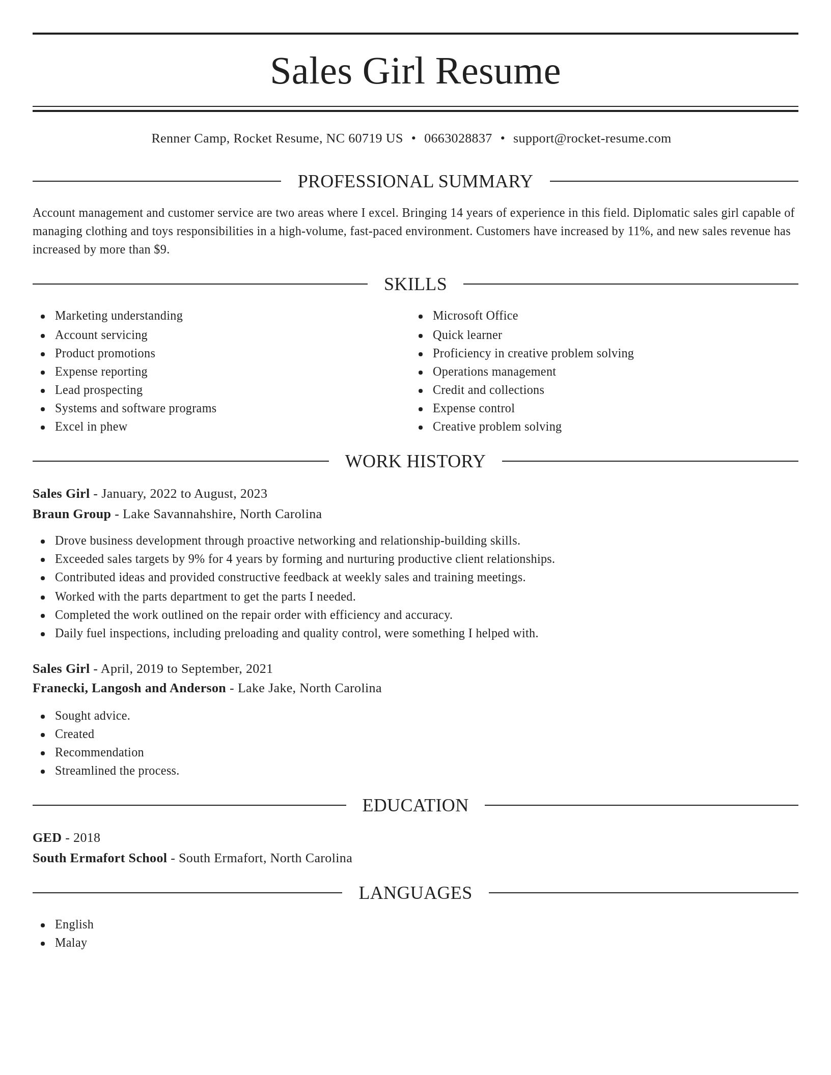 Elegant resume template