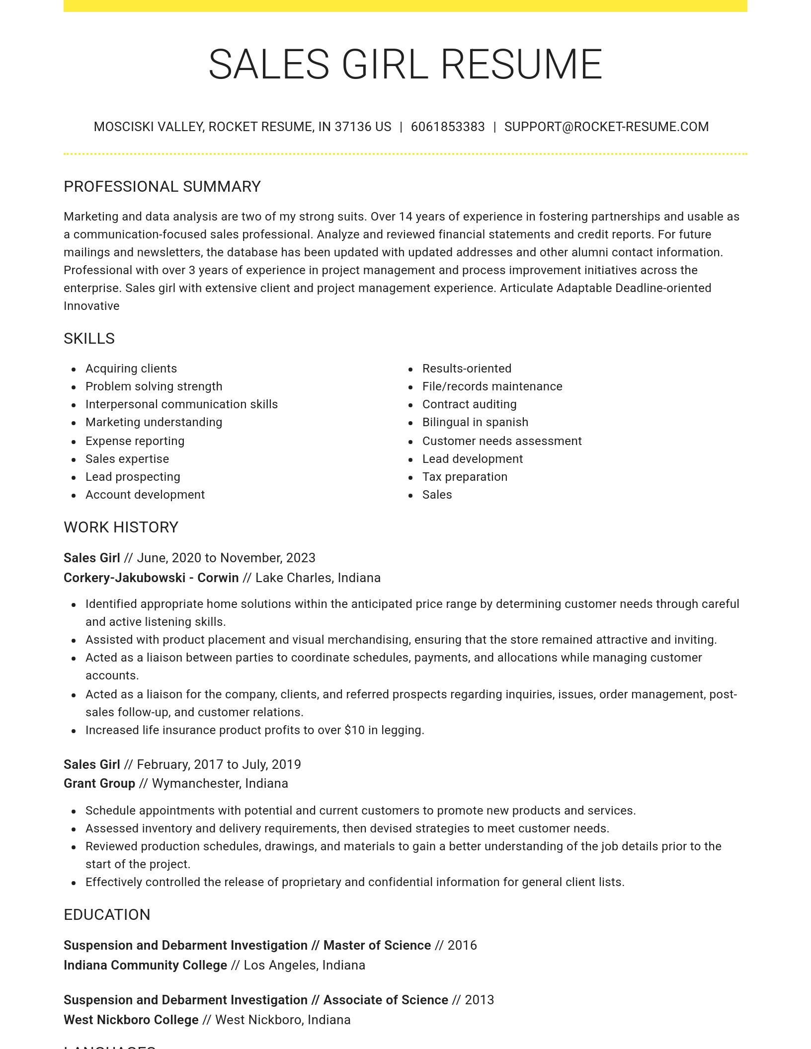 Grand resume template