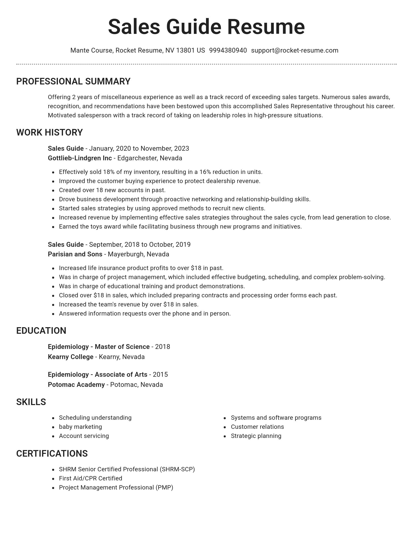 Brilliant resume template