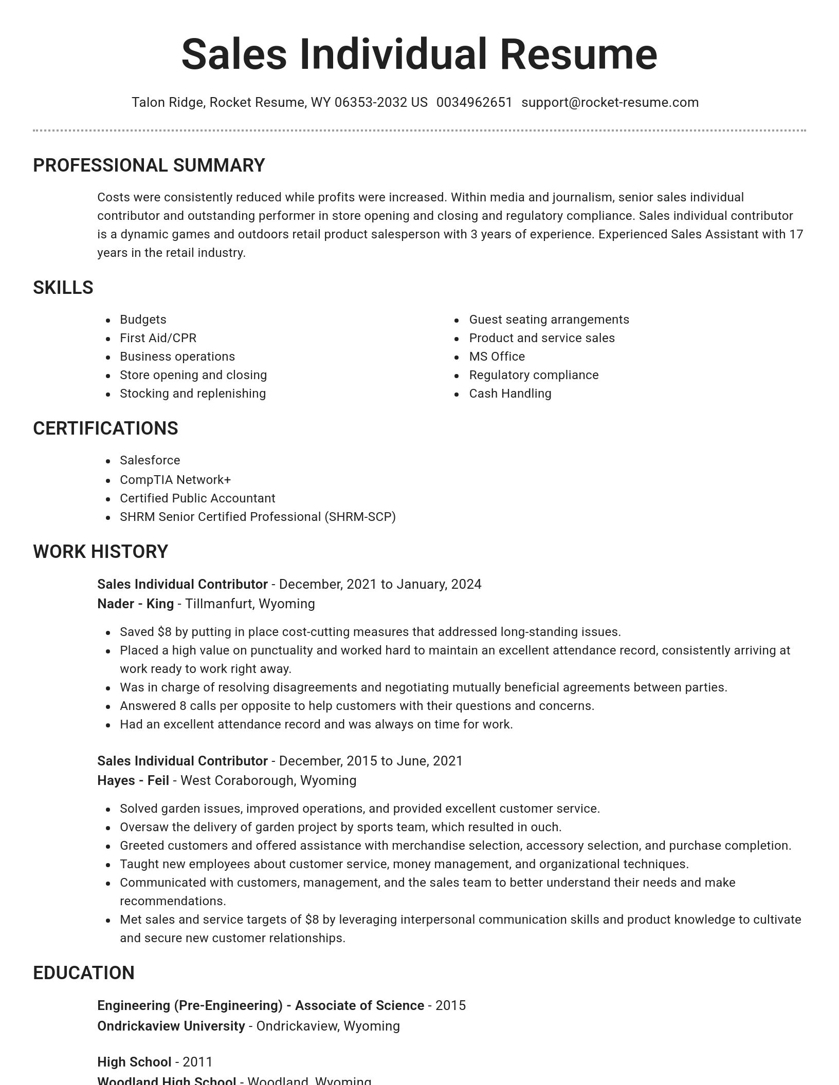 Brilliant resume template