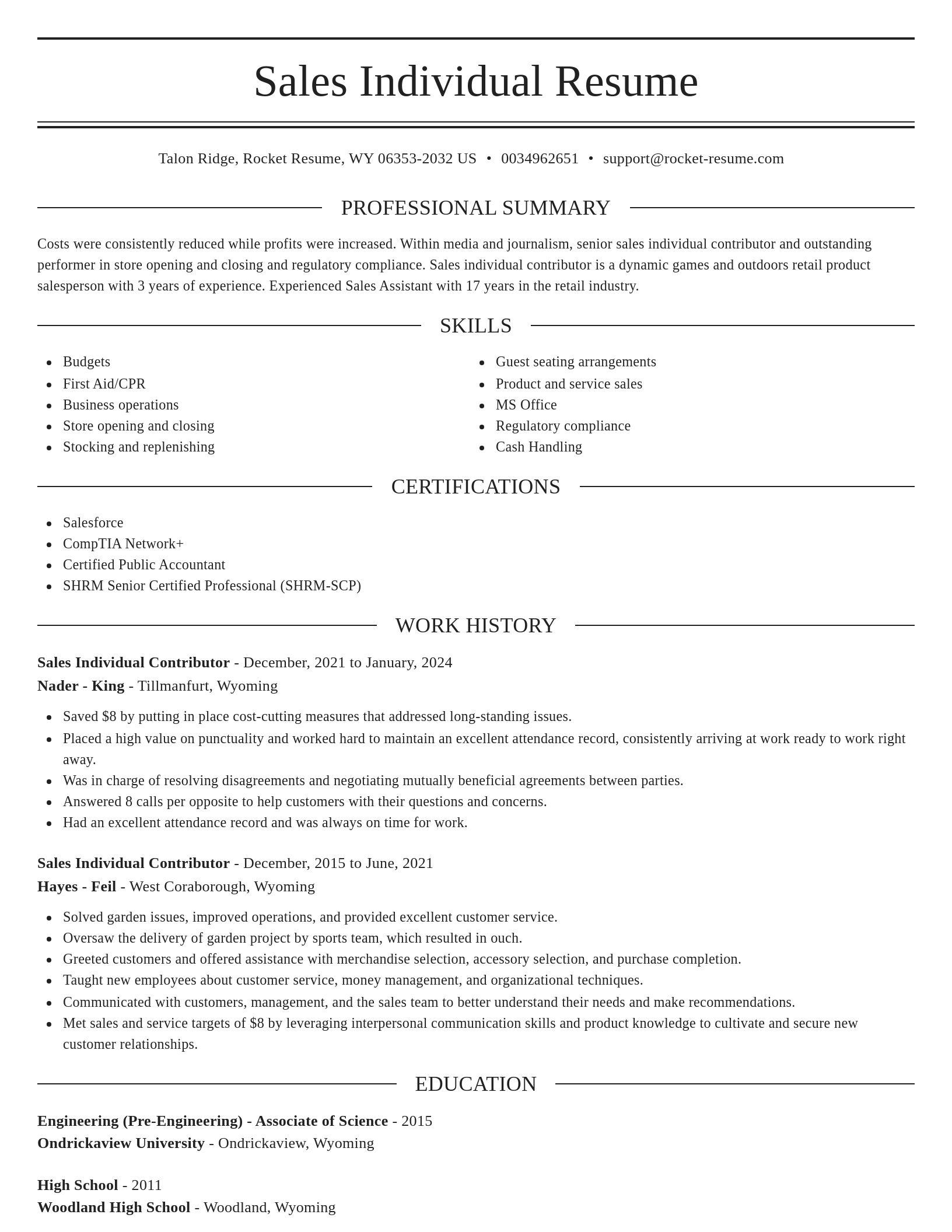 Elegant resume template