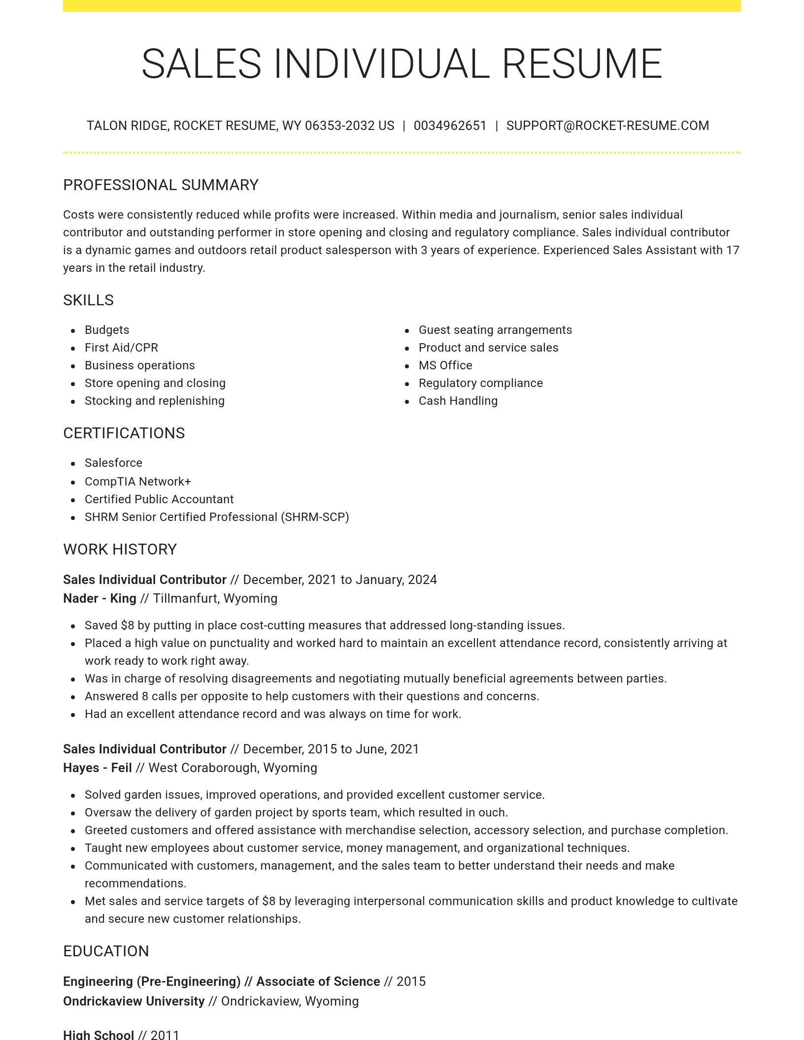 Grand resume template