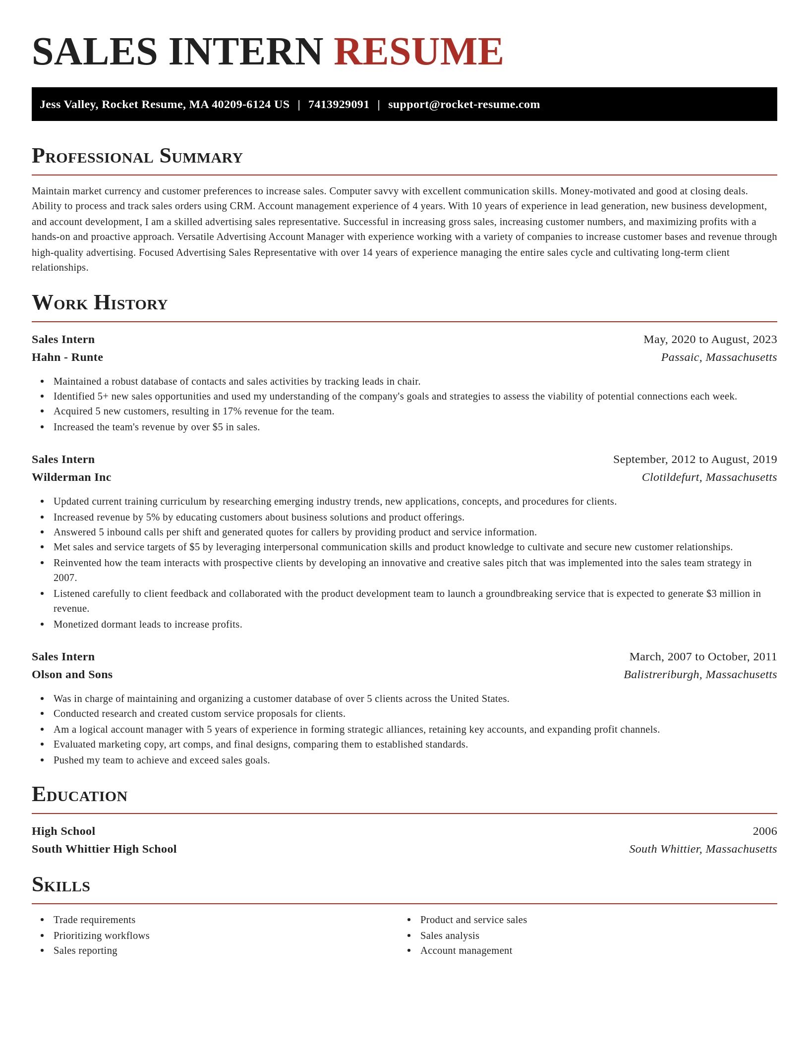 Exquisite resume template