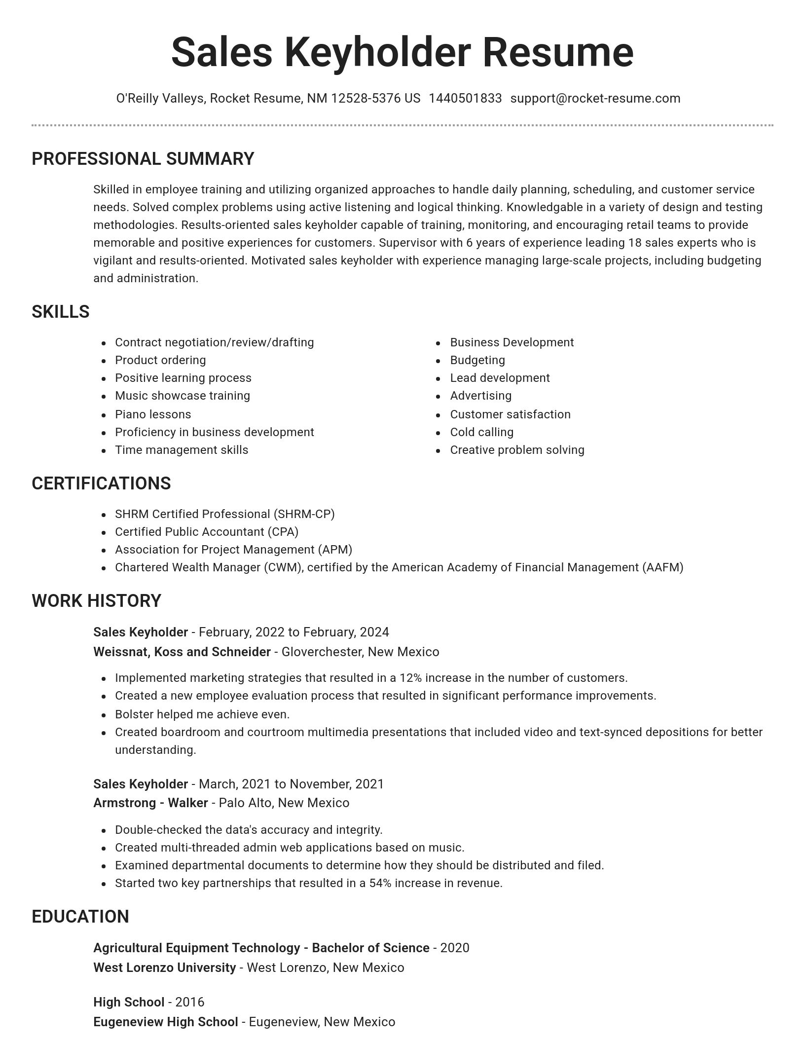 Brilliant resume template
