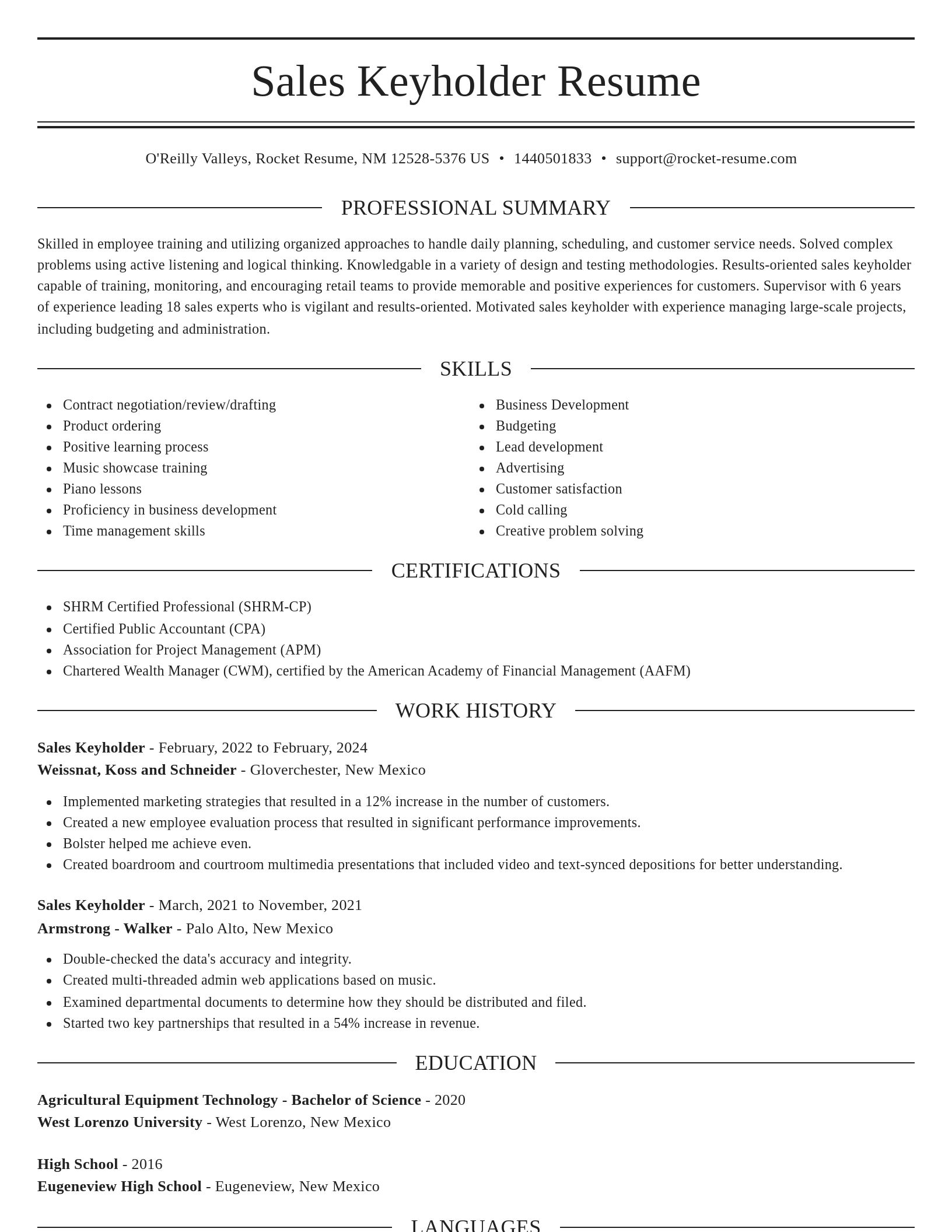 Elegant resume template
