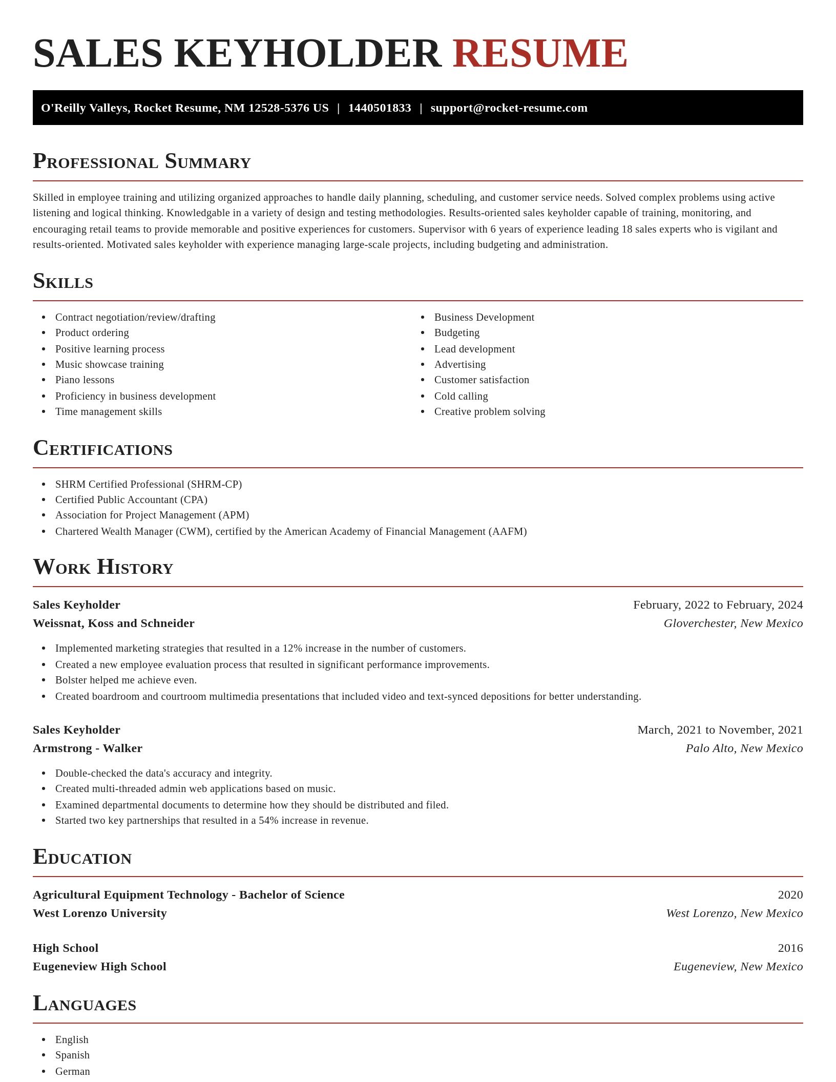 Exquisite resume template