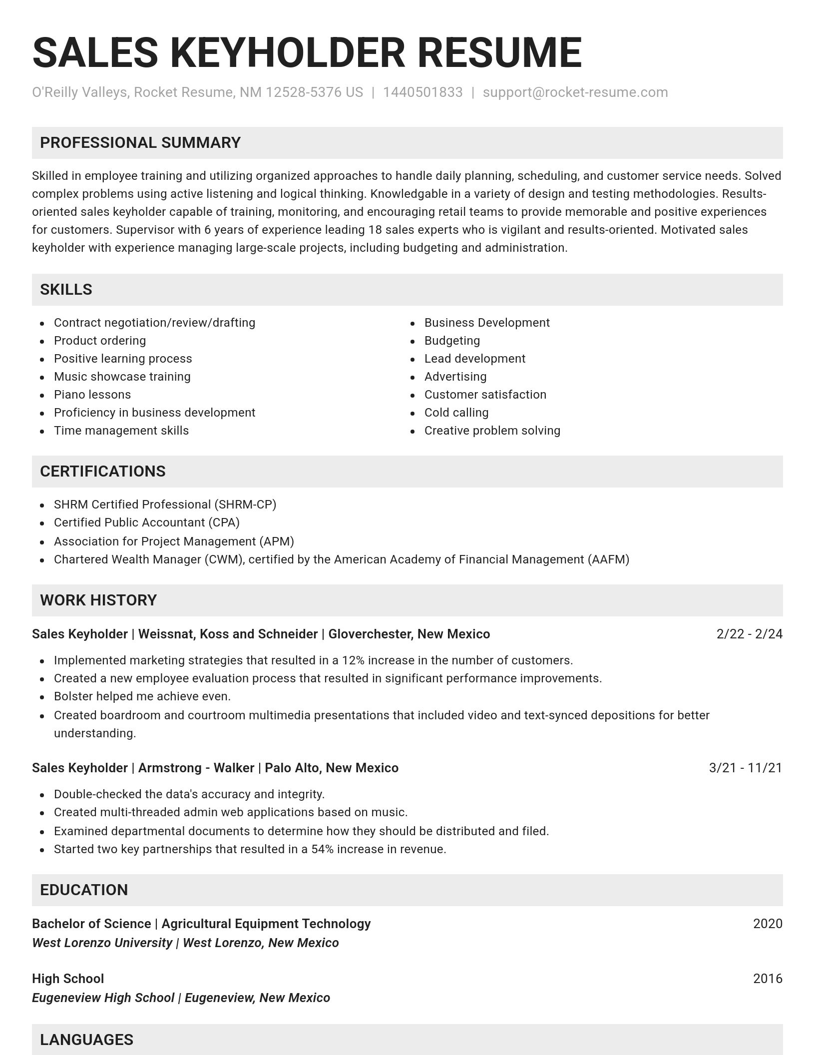 Genius resume template