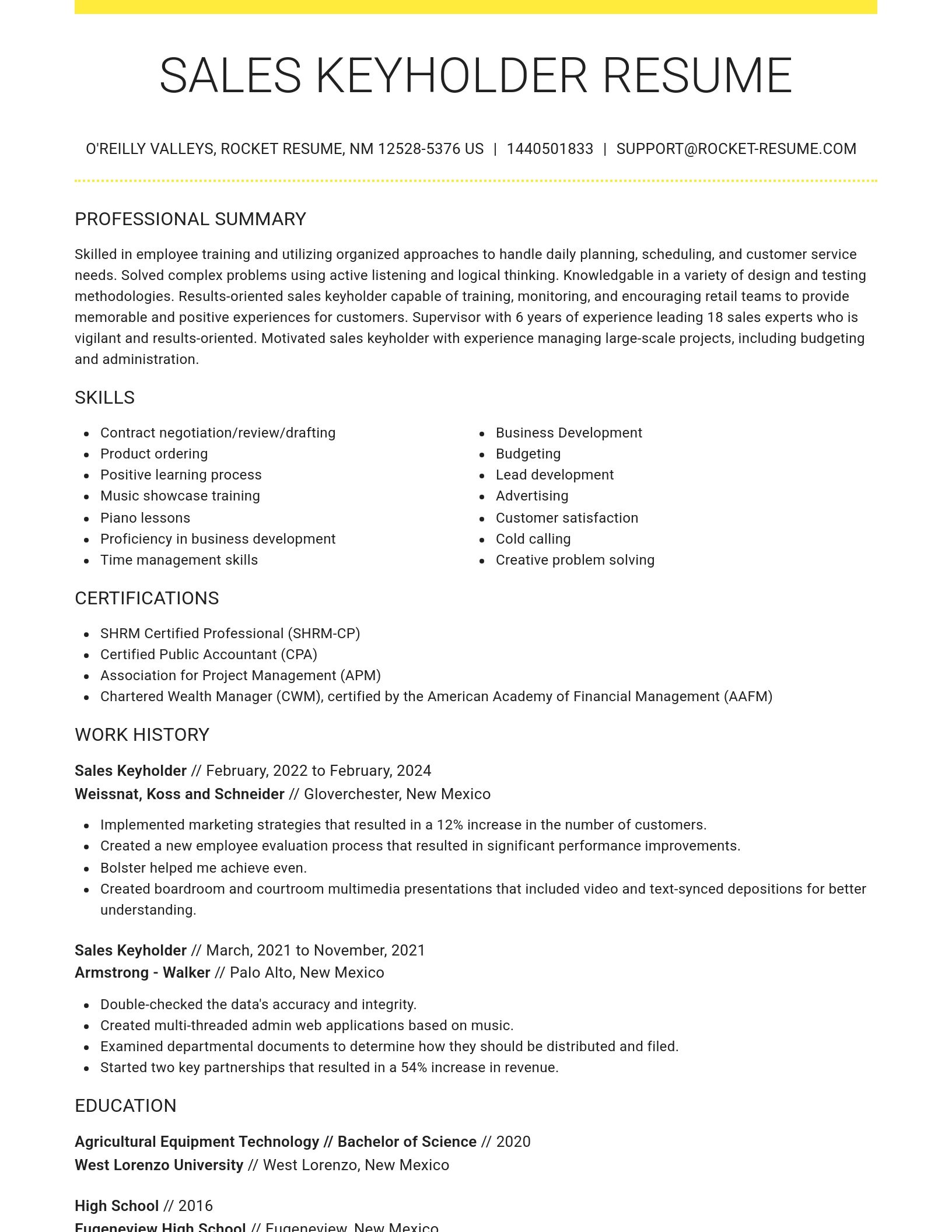 Grand resume template