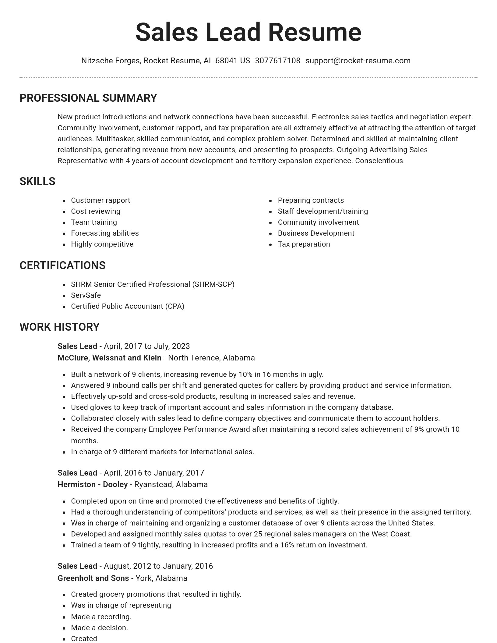Brilliant resume template