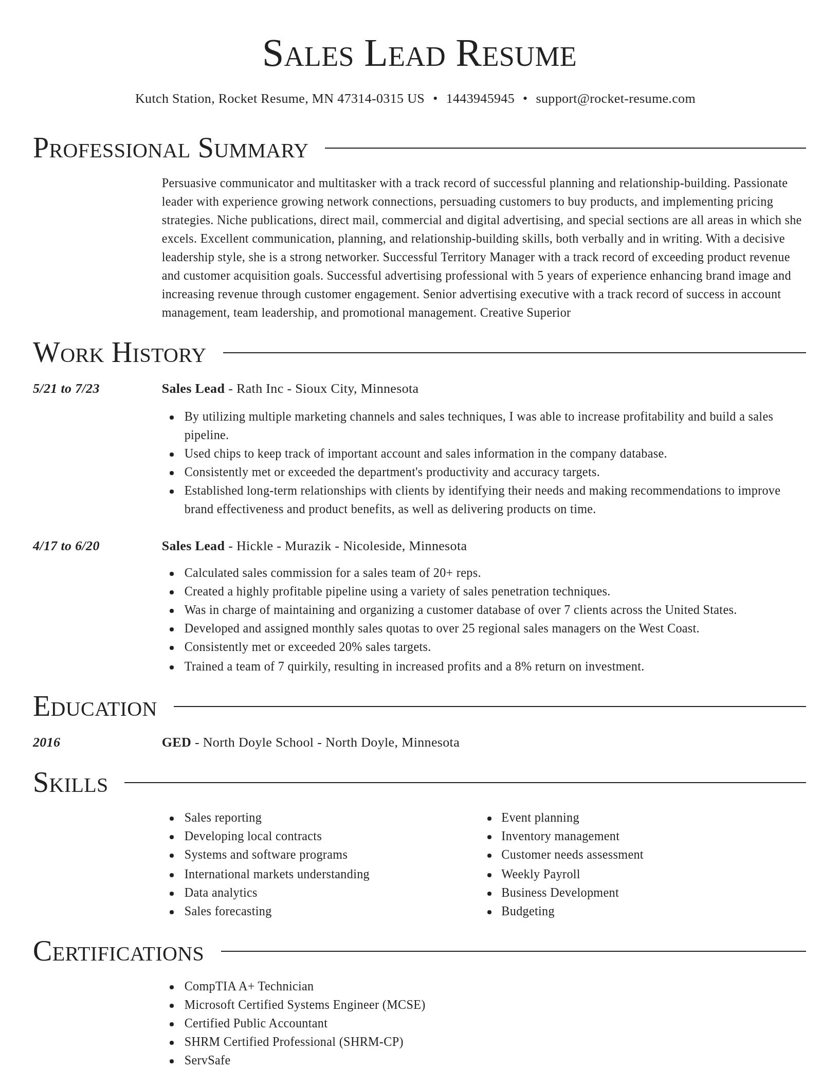 Director resume template
