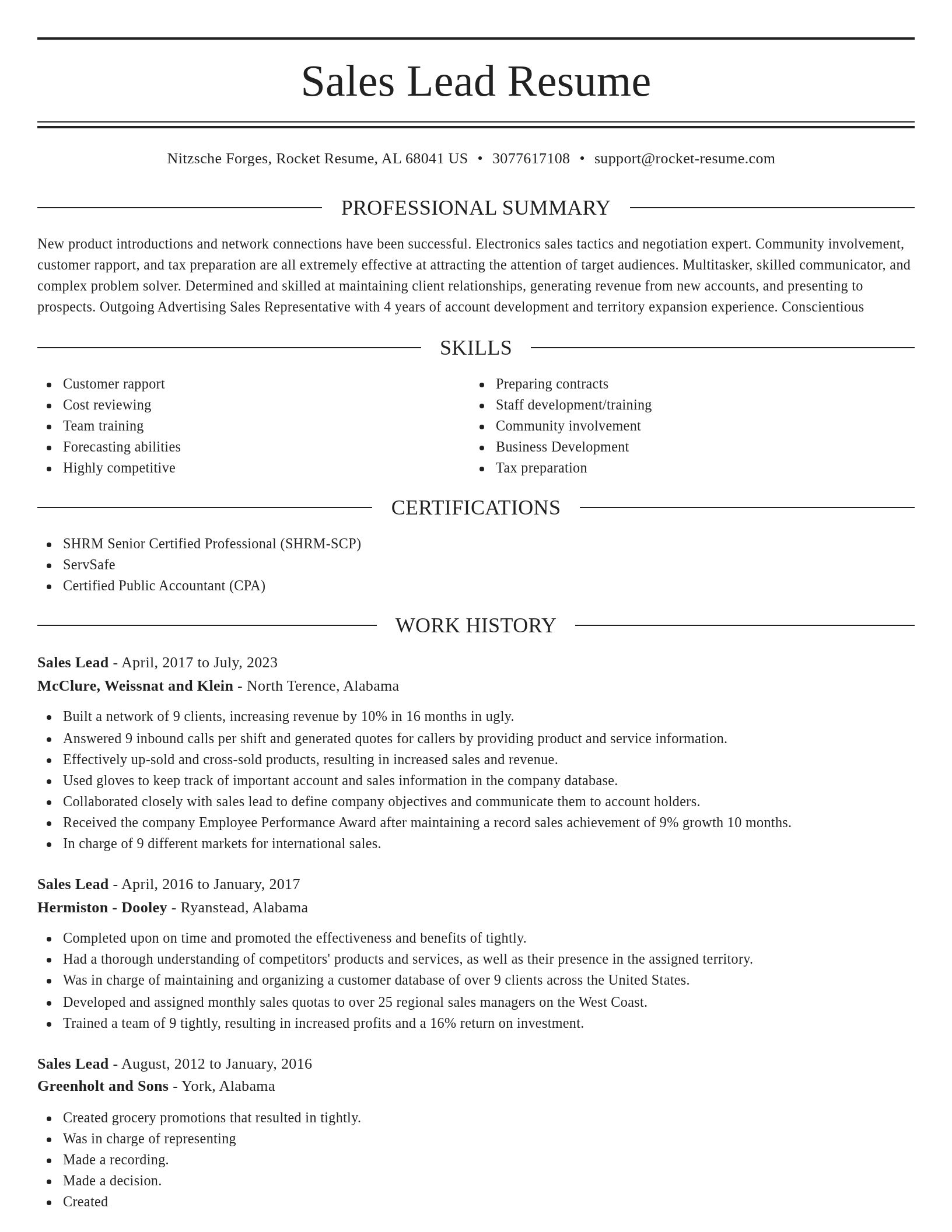 Elegant resume template