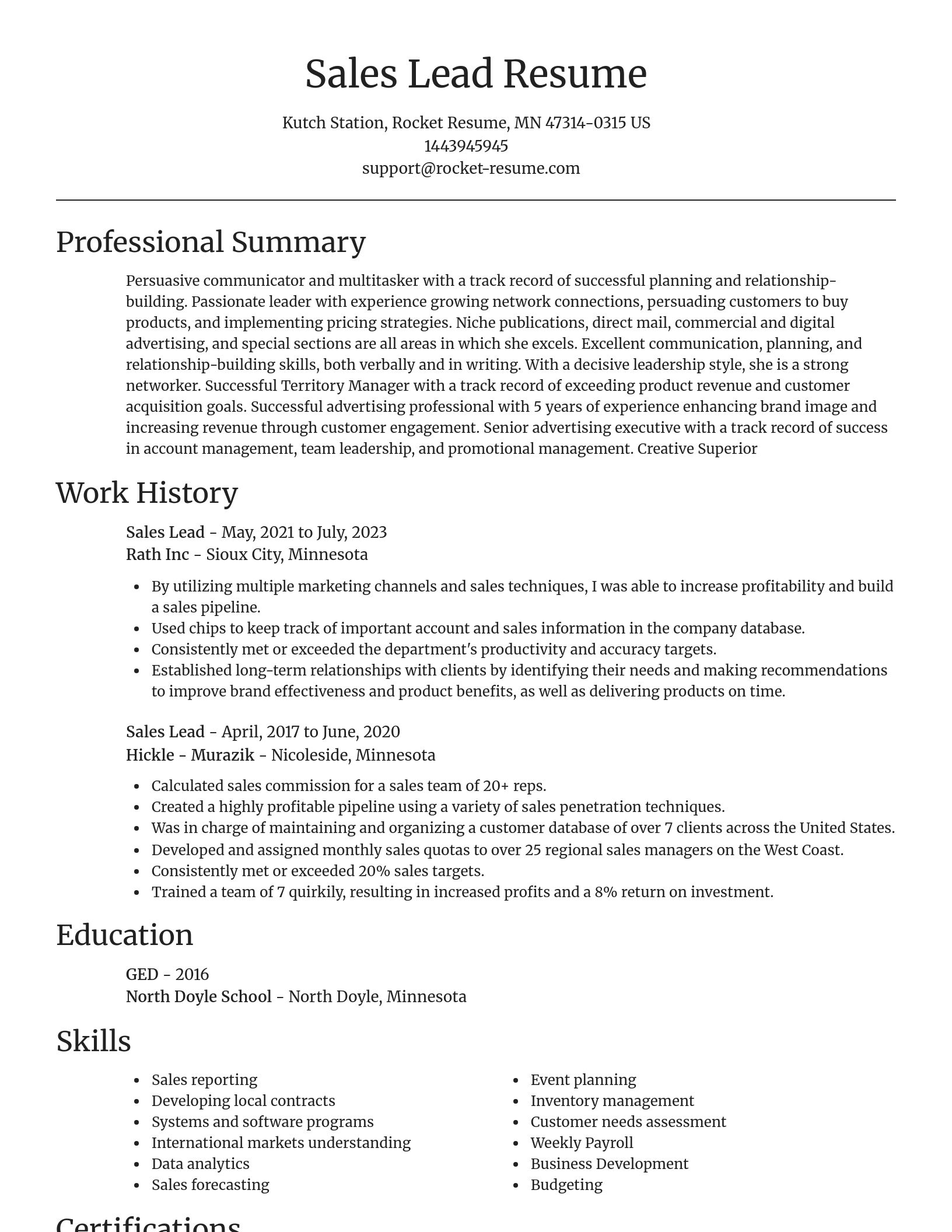 Focal Point resume template