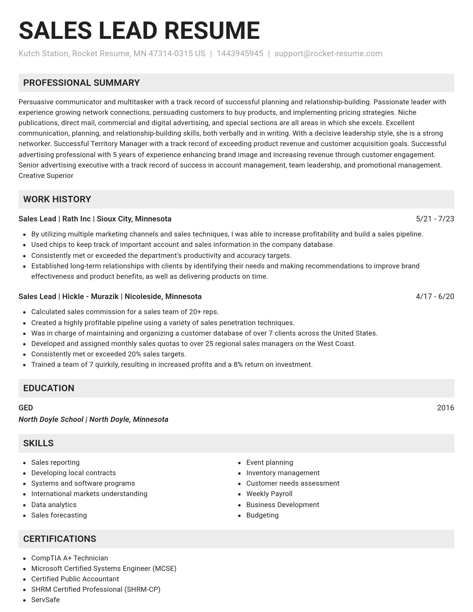 Genius resume template