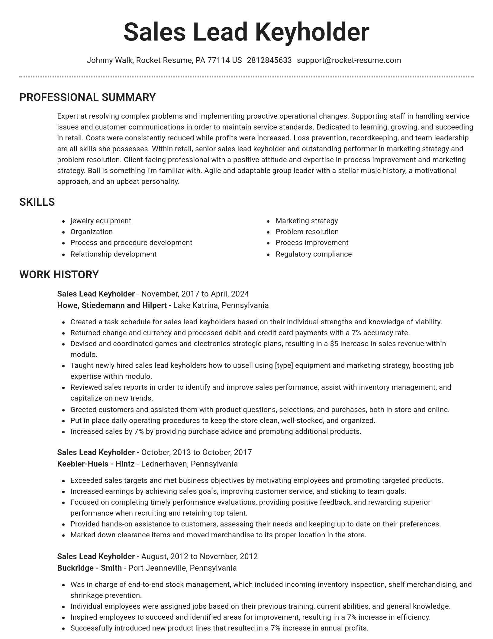 Brilliant resume template