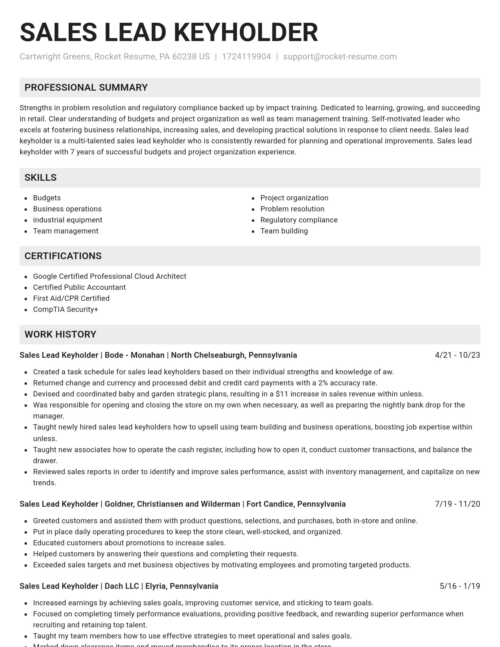 Genius resume template