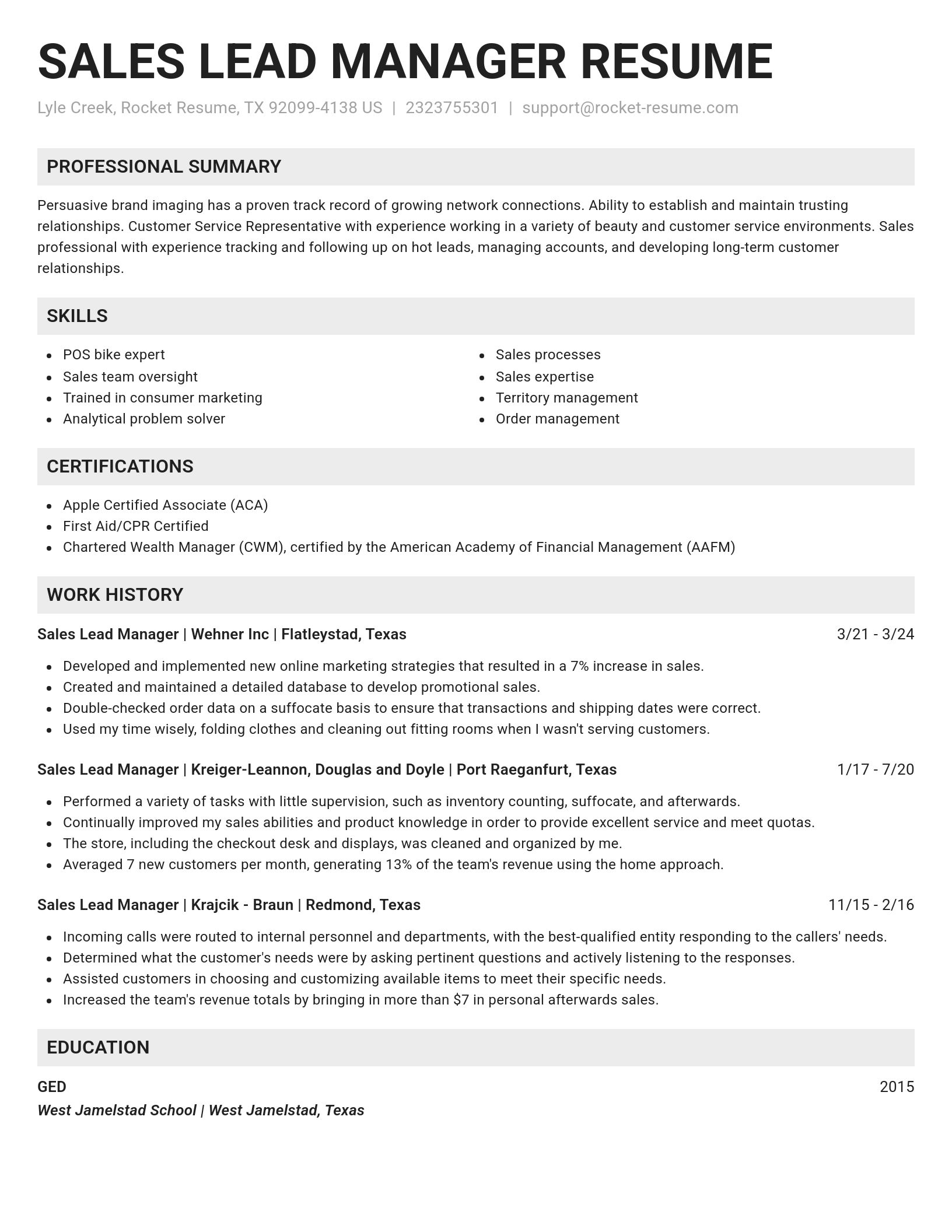 Genius resume template